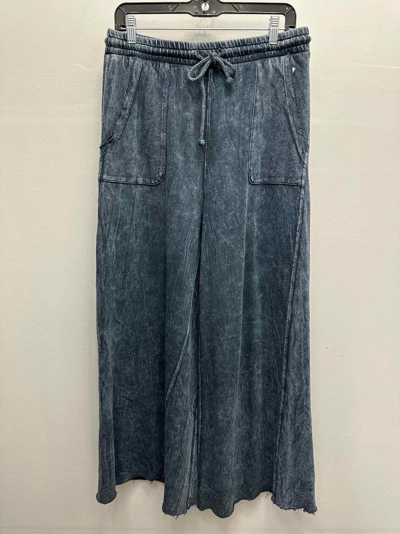 Three bird nest Drawstring Wide Leg Size Large Denim Texture Sweatpants