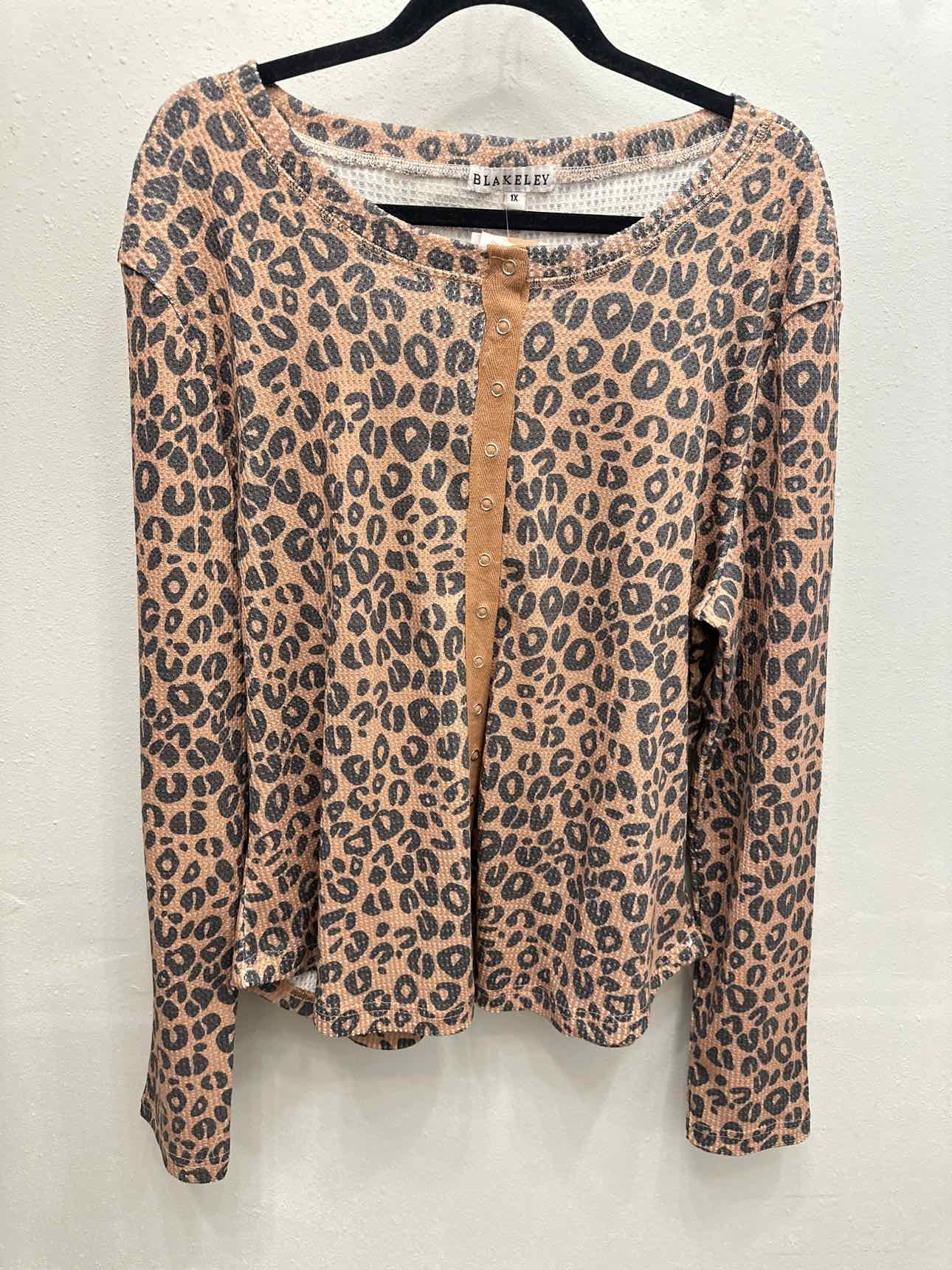 Kori Snap Button Waffle Long Sleeve Top