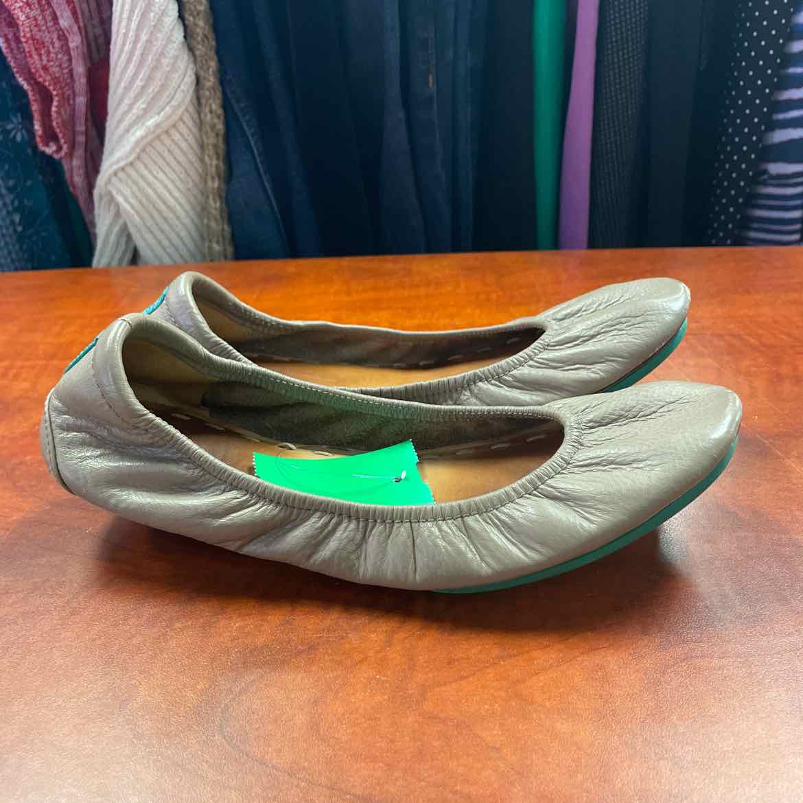 Tieks Taupe Leather Ballet Flats Size 7