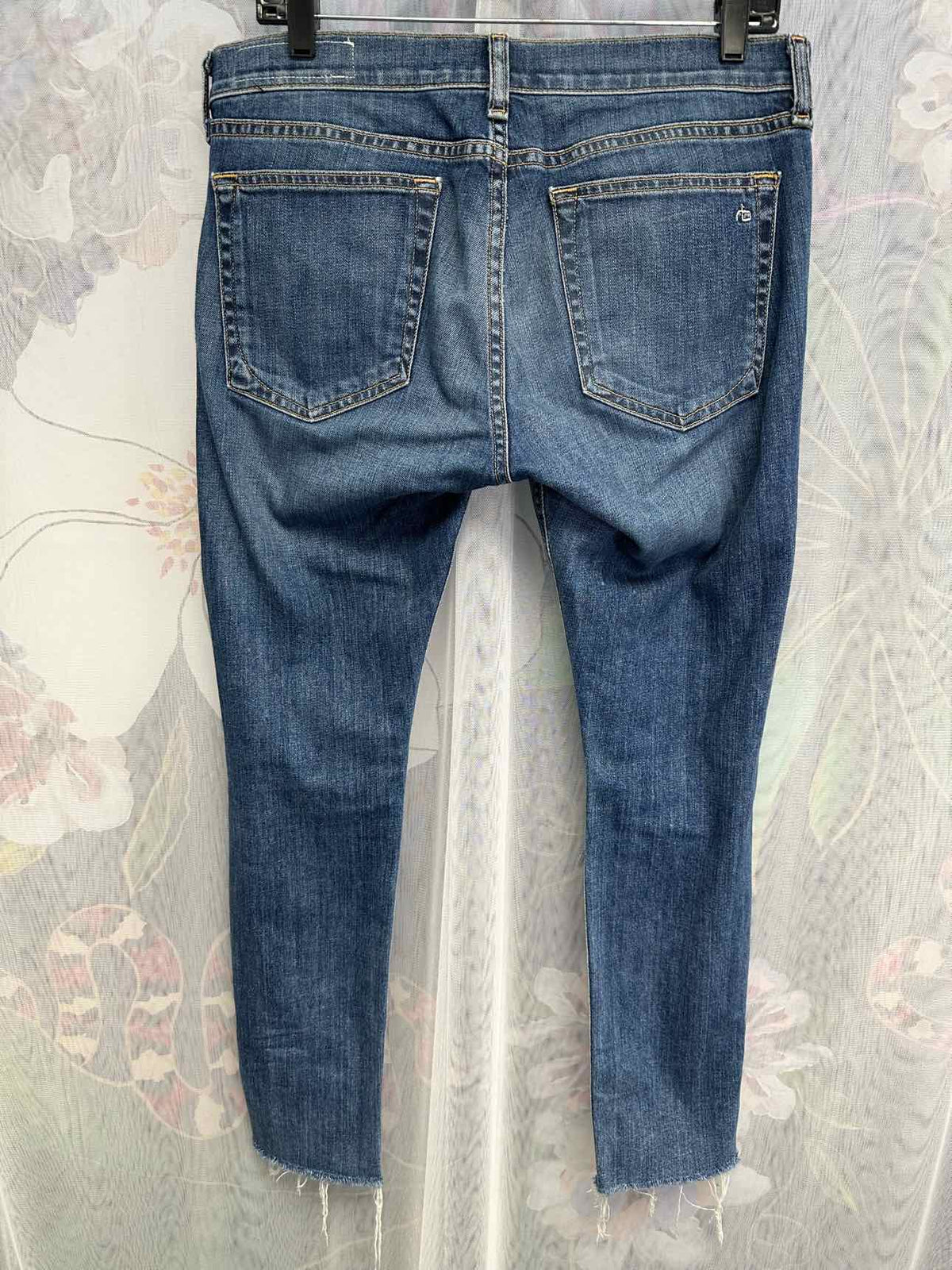 rag & bone Dre Distressed Raw Hem Skinny Size 27 Denim capris
