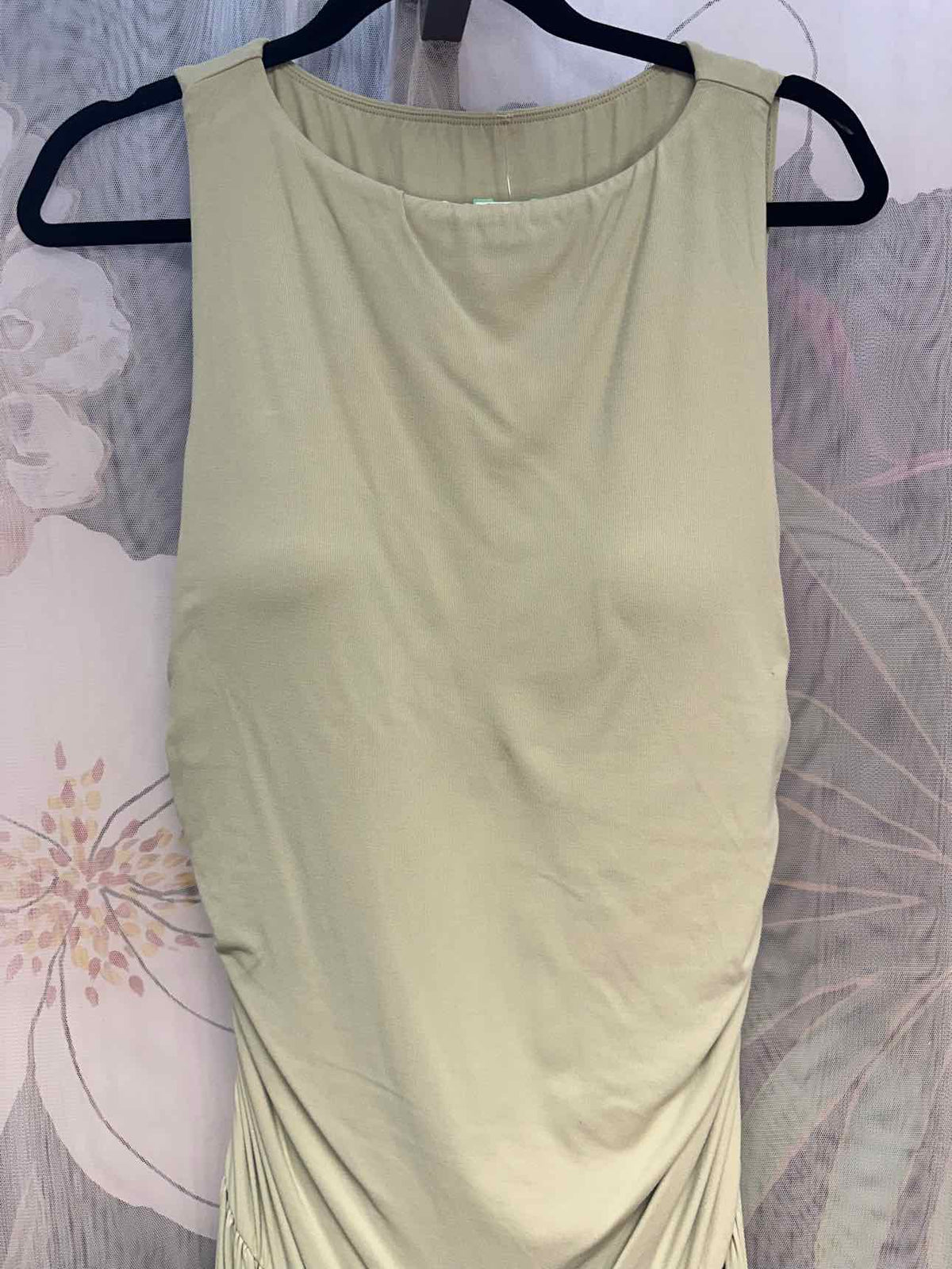 OGL NEW NWT Stretch Sleeveless Maxi Built-in-Bra Size Large Sage Dress