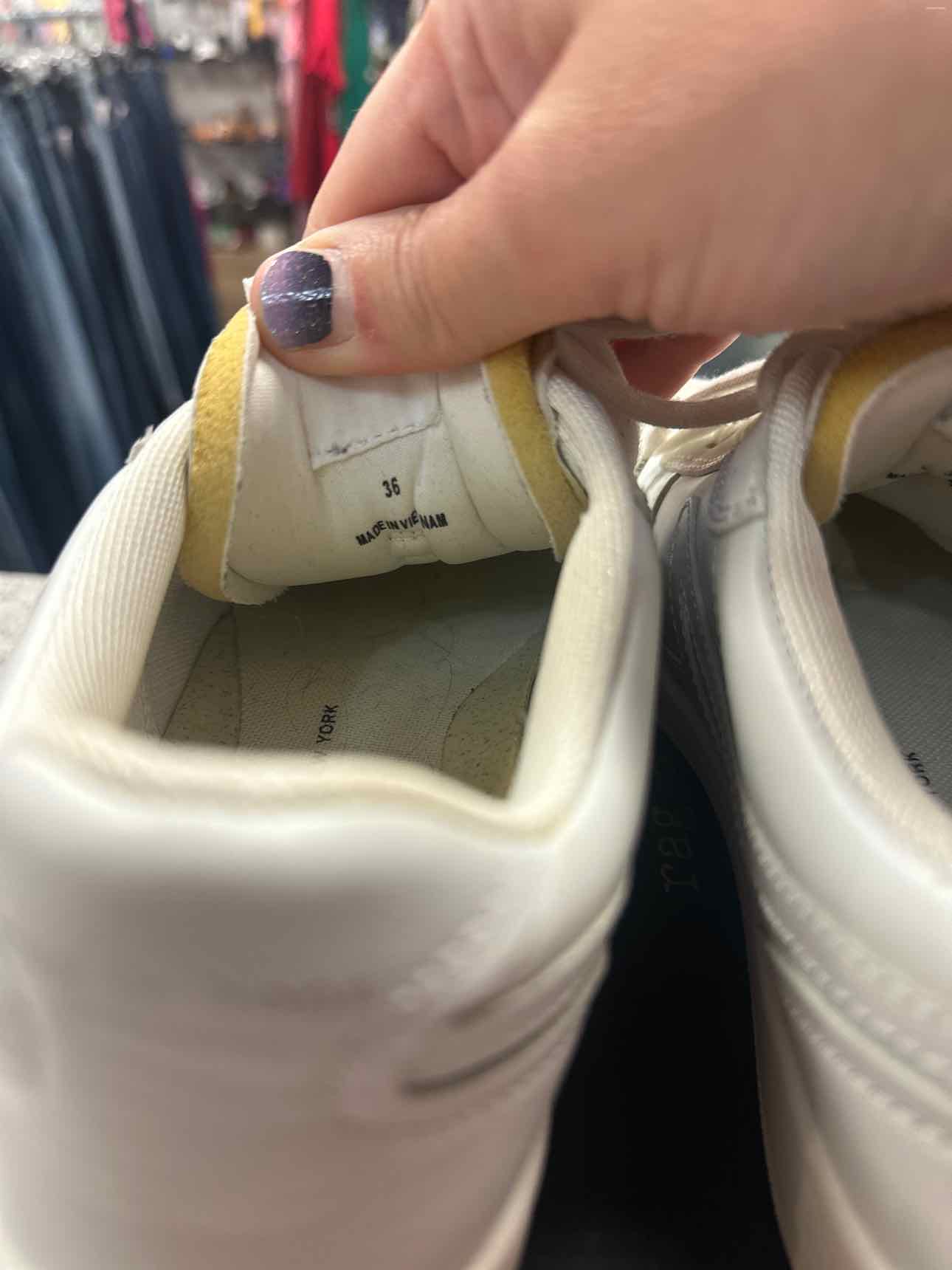 rag & bone Size 6 Retro Court Leather White Lace Sneakers