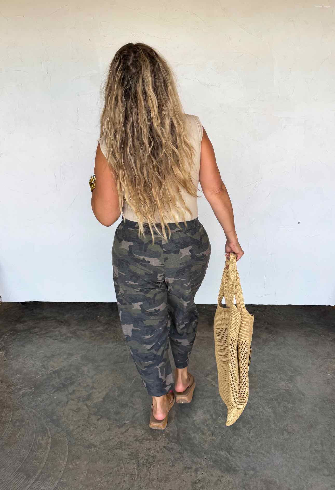 Blakeley Keaton Terry Camo Cropped Pants