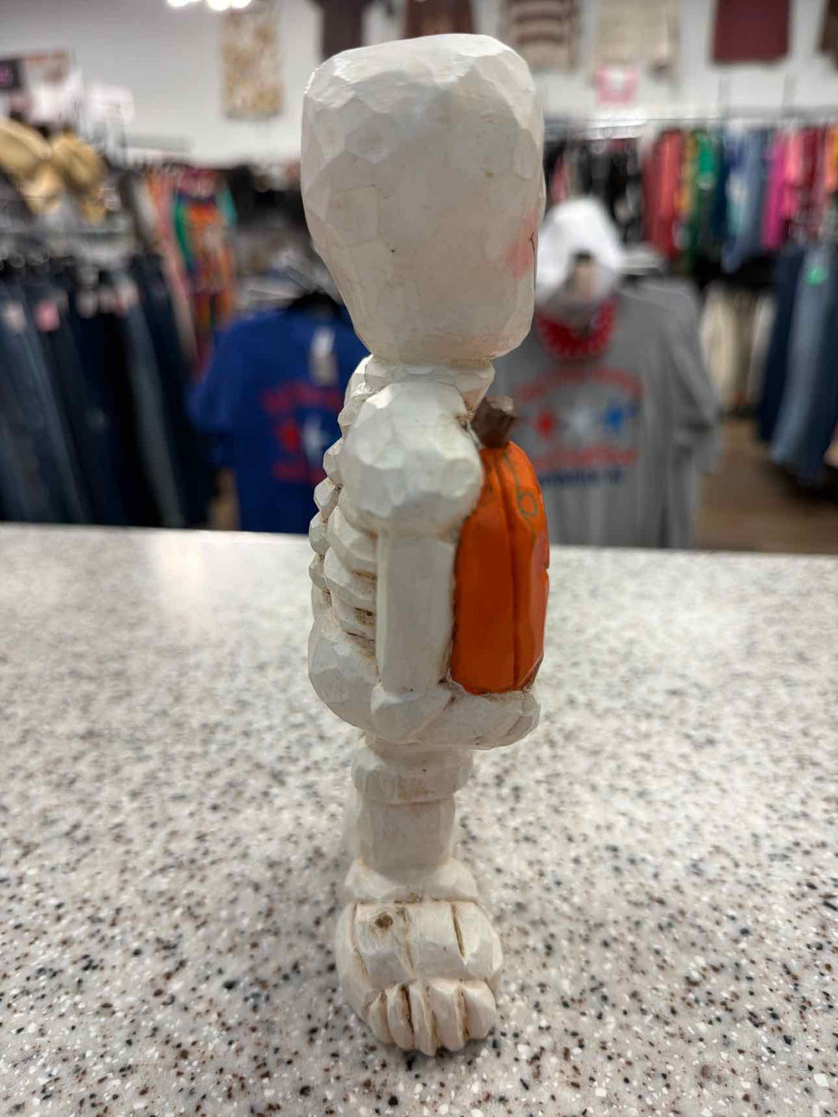 Eddie Walker Vintage 1990s Halloween Skeleton Folk Art Resin Figurine
