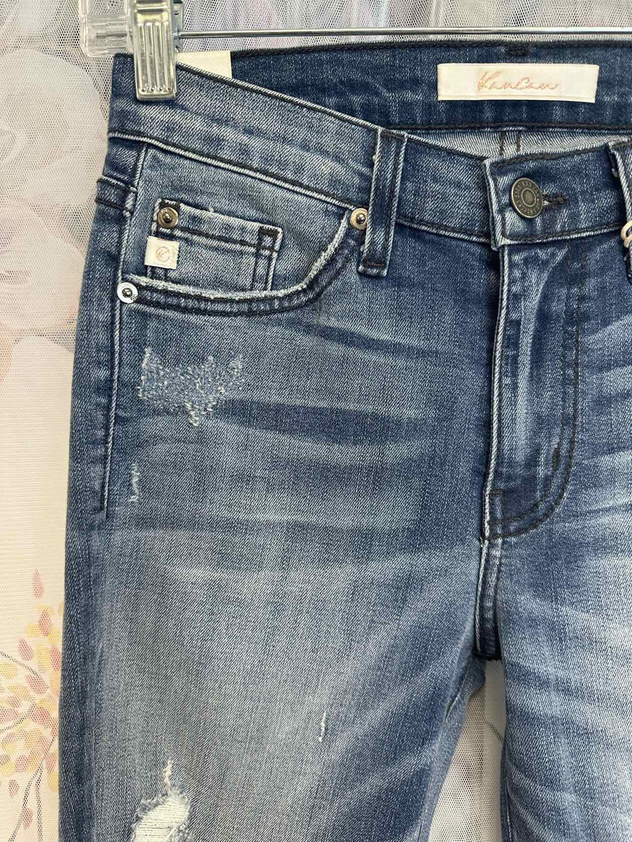 KanCan NEW NWT Premier Distressed Skinny Light Wash Size 25 Denim Jeans