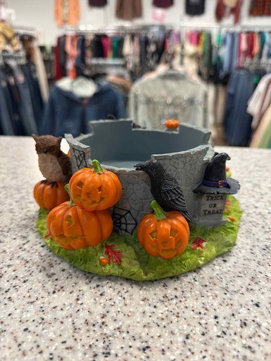 The White Barn Candle Co. Vintage Halloween Graveyard 3-Wick Candle Holder Decor