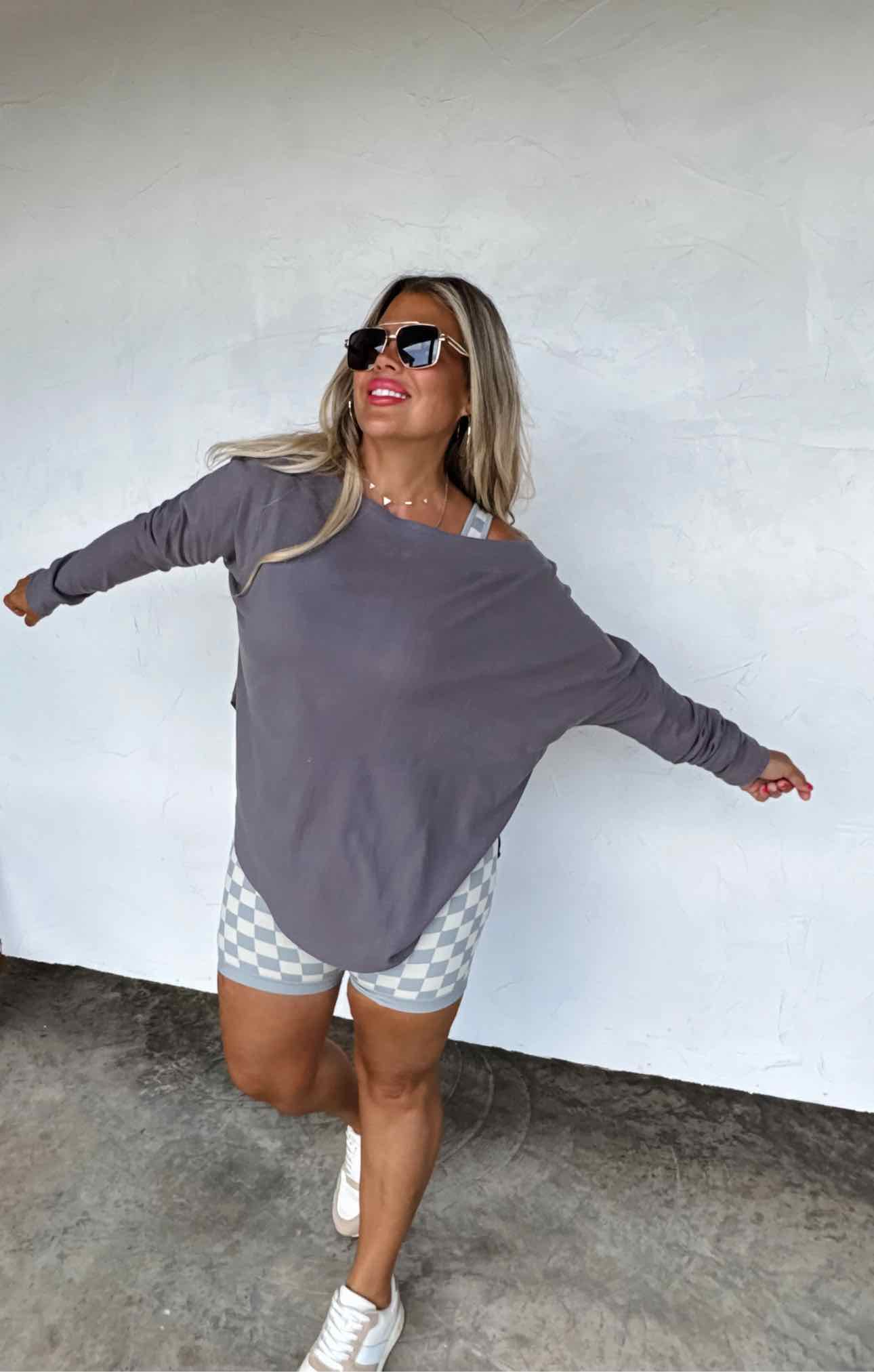 Blakeley Fall Zoey Athleisure Slouch Long Sleeve Top