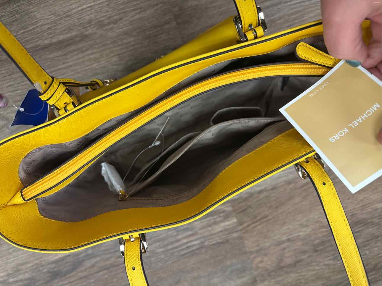 Michael Michael Kors Size M/L Yellow Handbags