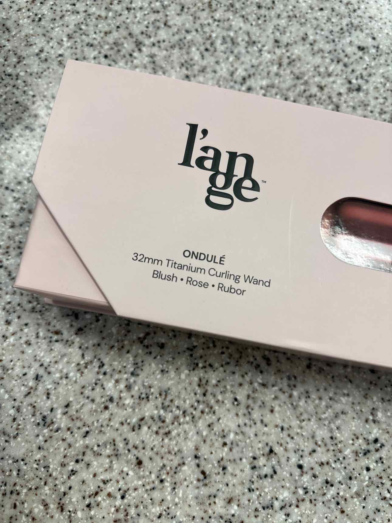 L’ange Lange Ondule Ondulé 32mm Titanium Curling Iron Wand Blush Rose Pink NEW