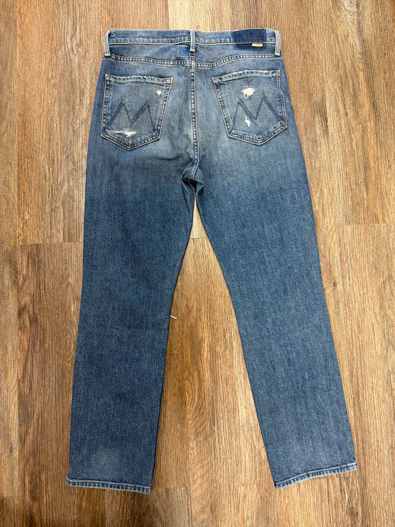 Mother Size 31 High Waist Rider Ankle Distressed Denim Jeans