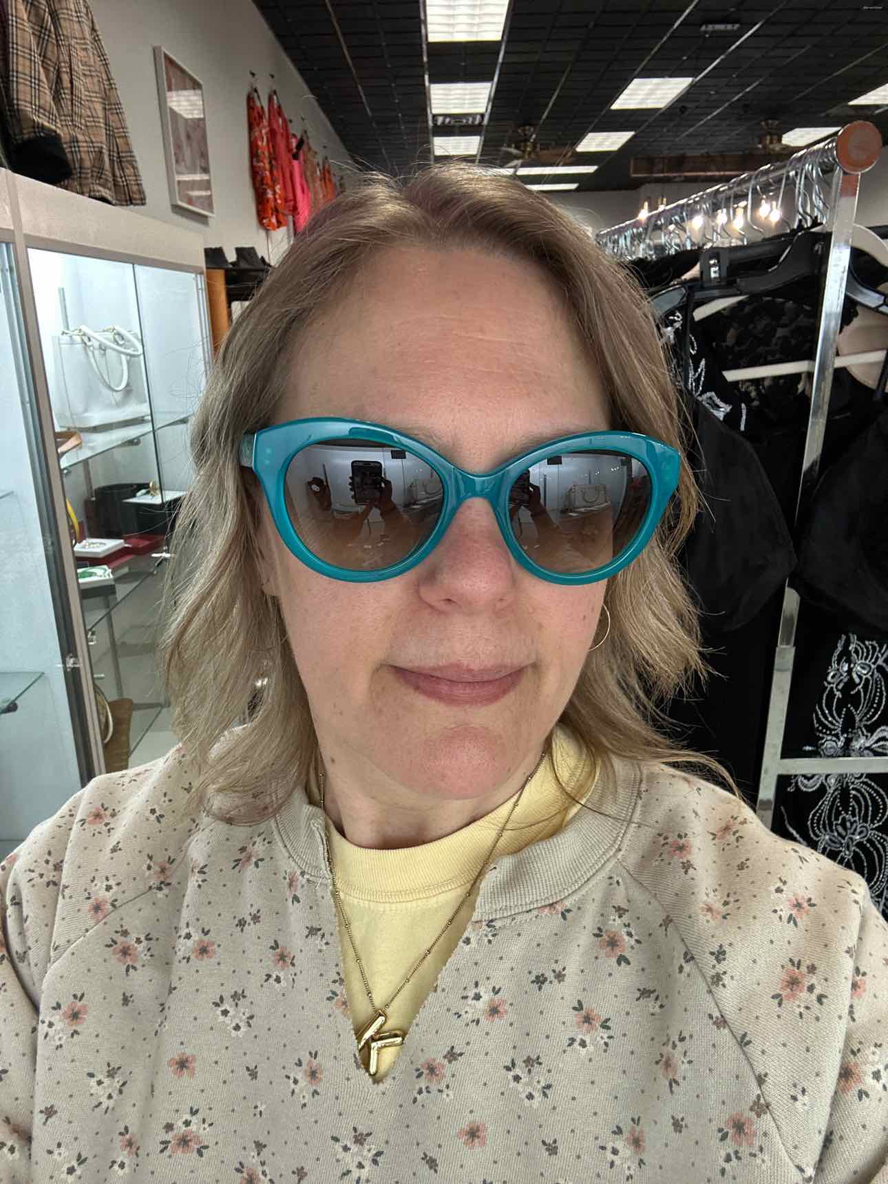 Kate Spade Cordelia/S Teal Aqua Sunglasses with Hard Case