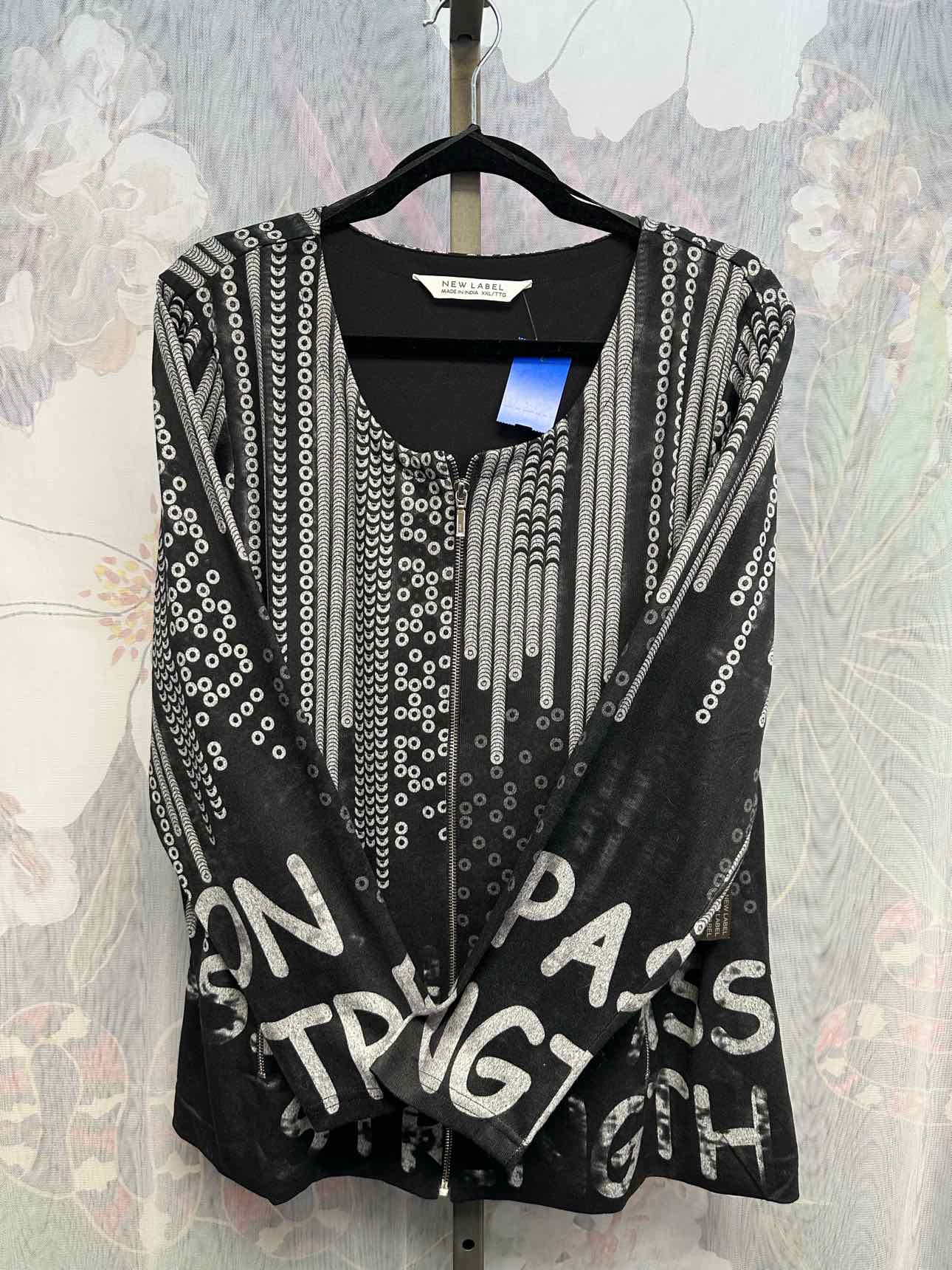 New Label Size 2X Black sweat shirt