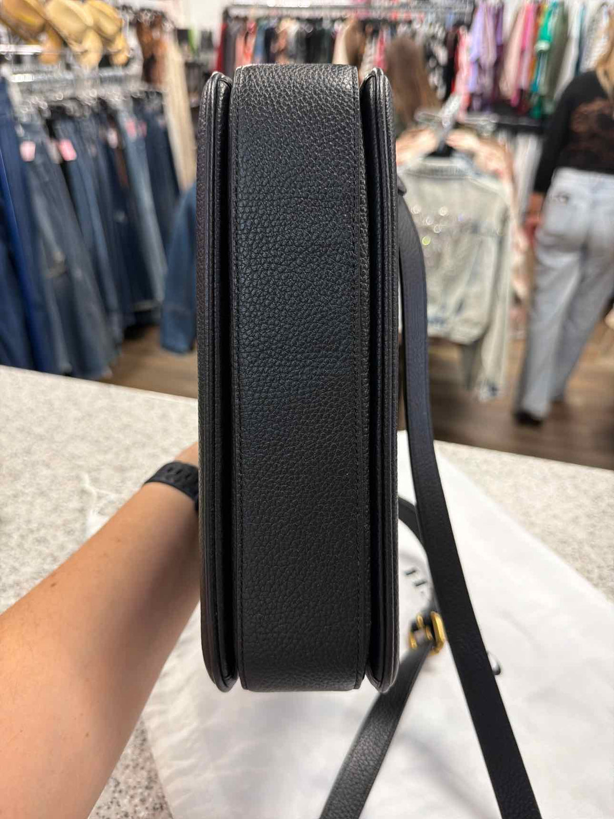 Coach Cassie Crossbody Black Pebble Leather Crossbody Handbag