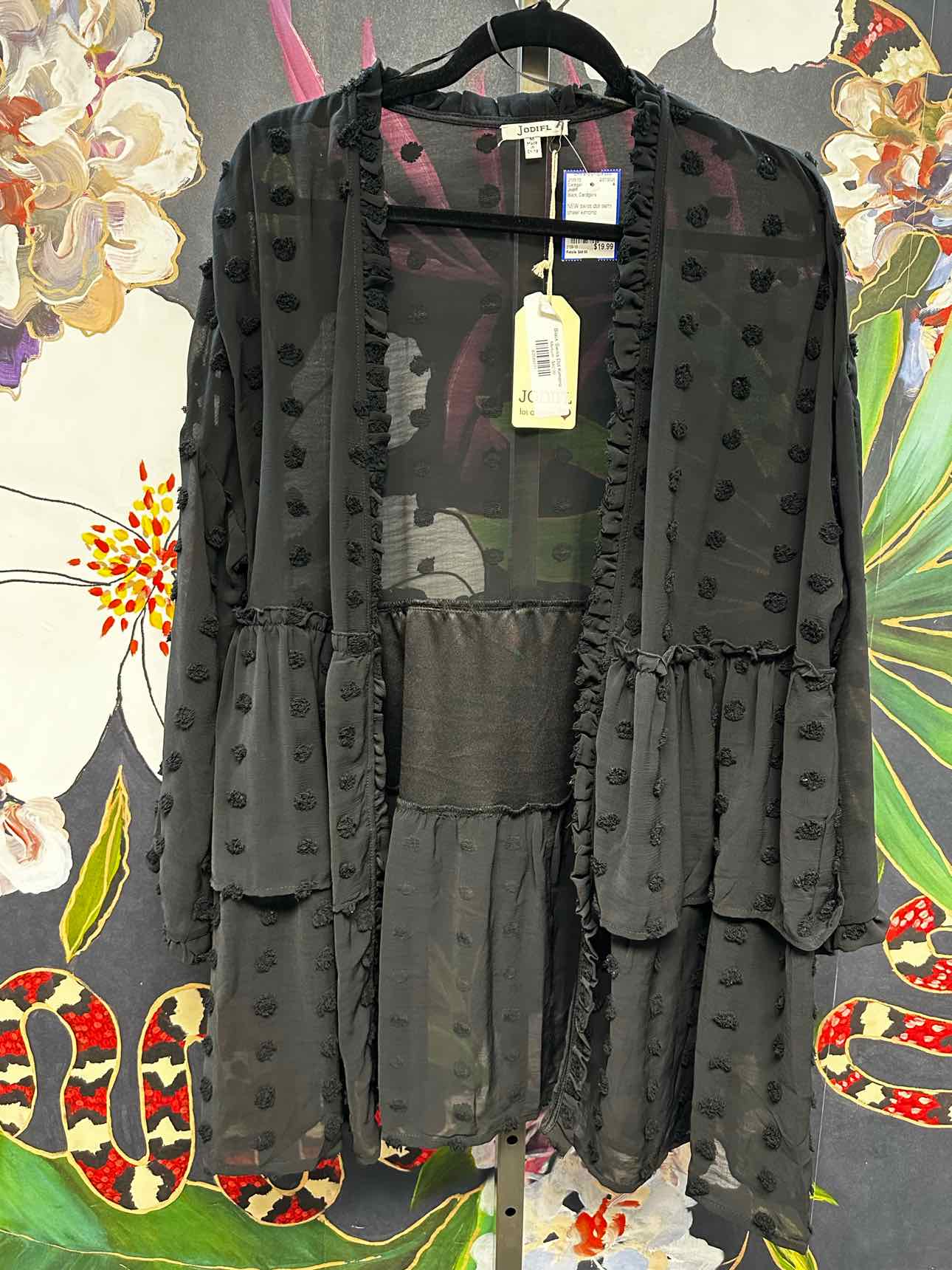 Jodifl Size Medium Black Cardigan