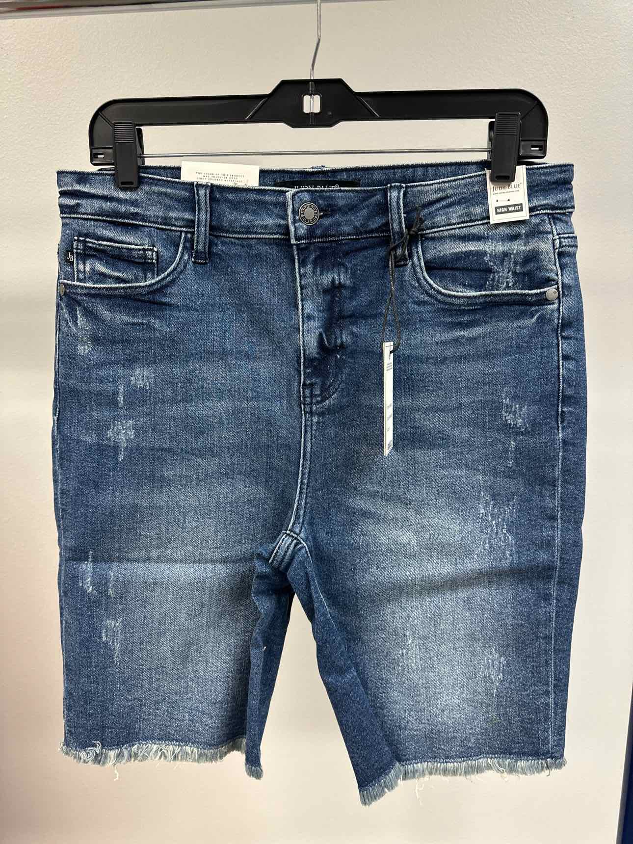 Judy Blue High Rise Cut Off Bermuda Denim Dark Wash Shorts