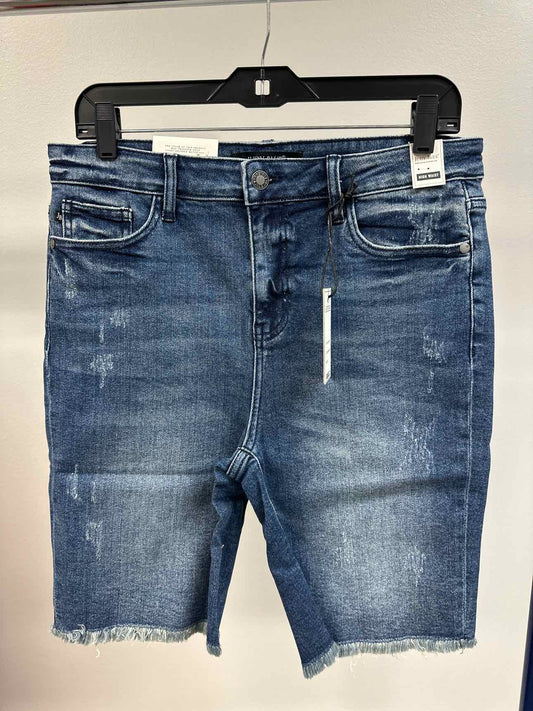 Judy Blue High Rise Cut Off Bermuda Denim Dark Wash Shorts