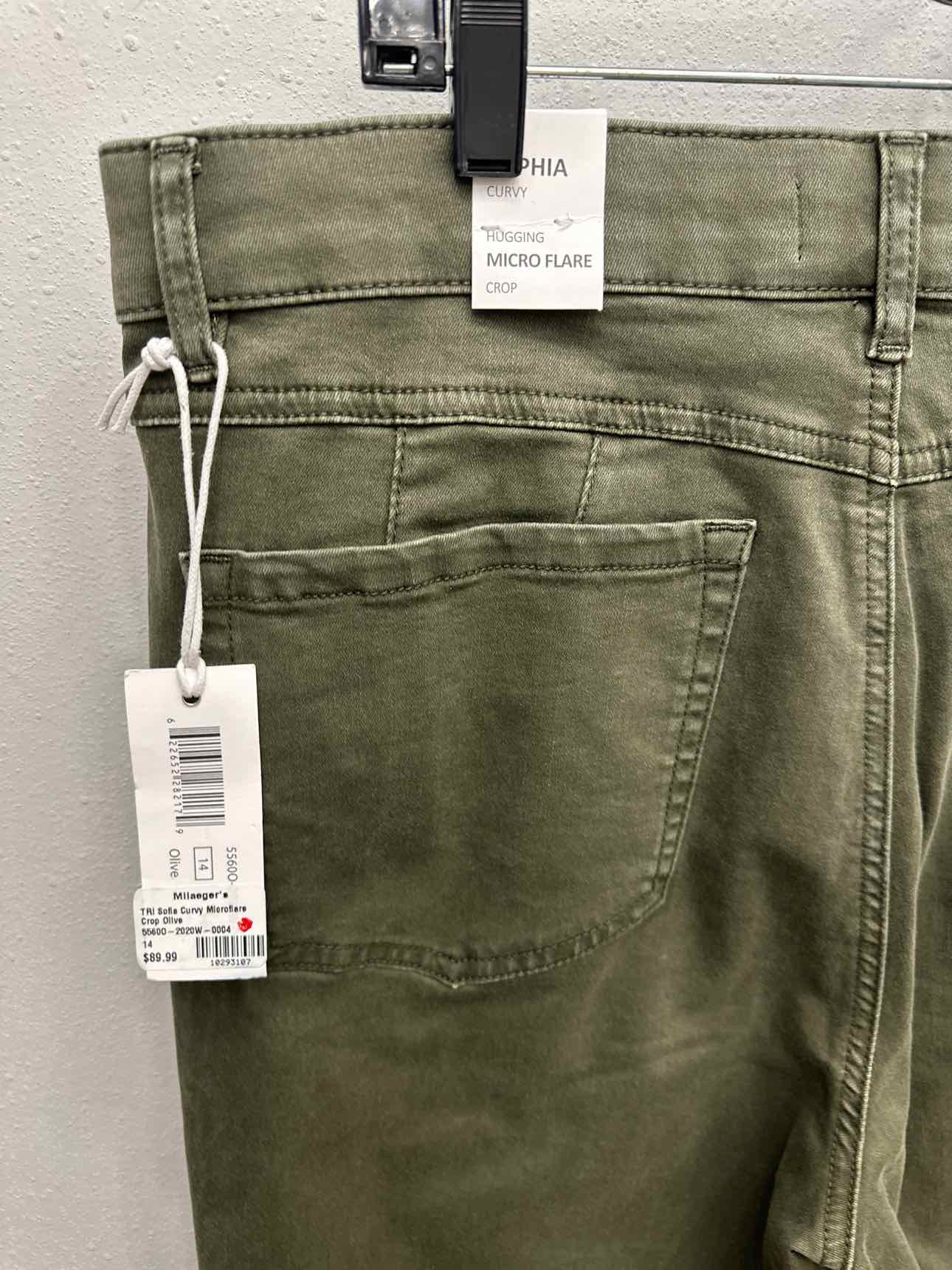 Tribal Jeans Size 14 Olive Pants