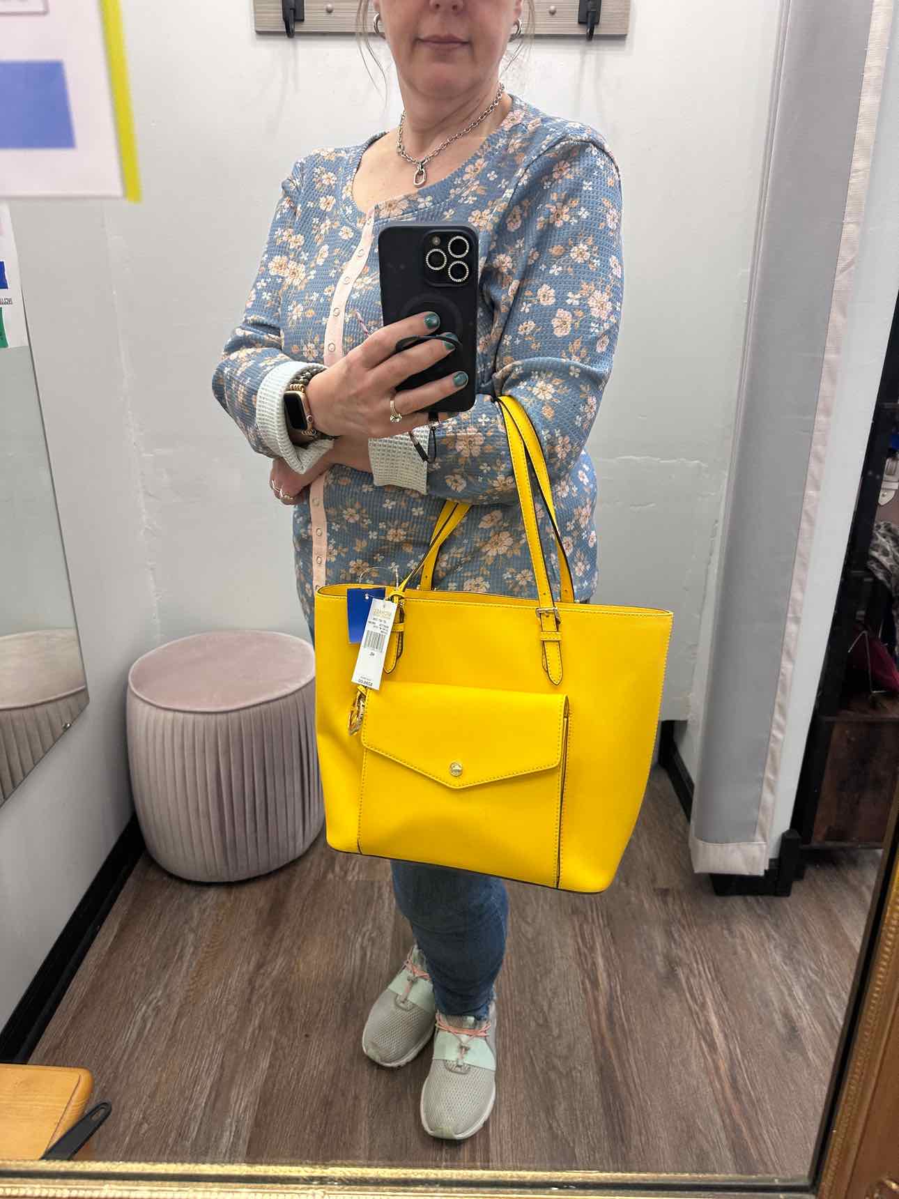 Michael Michael Kors Size M/L Yellow Handbags