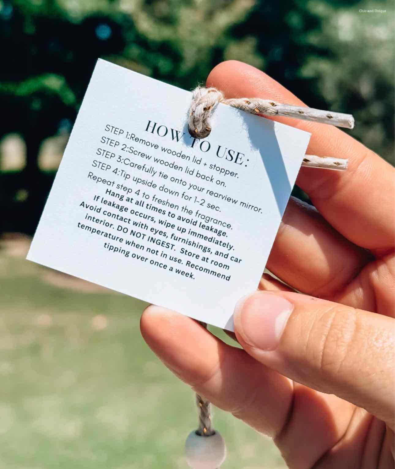 White Tea & Linen Car Diffuser