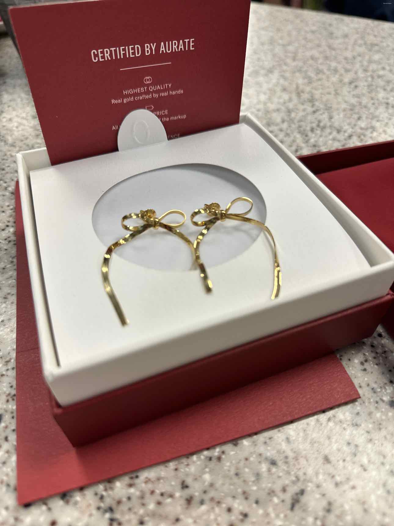 Aurate Size 1.5" GOLD Earrings