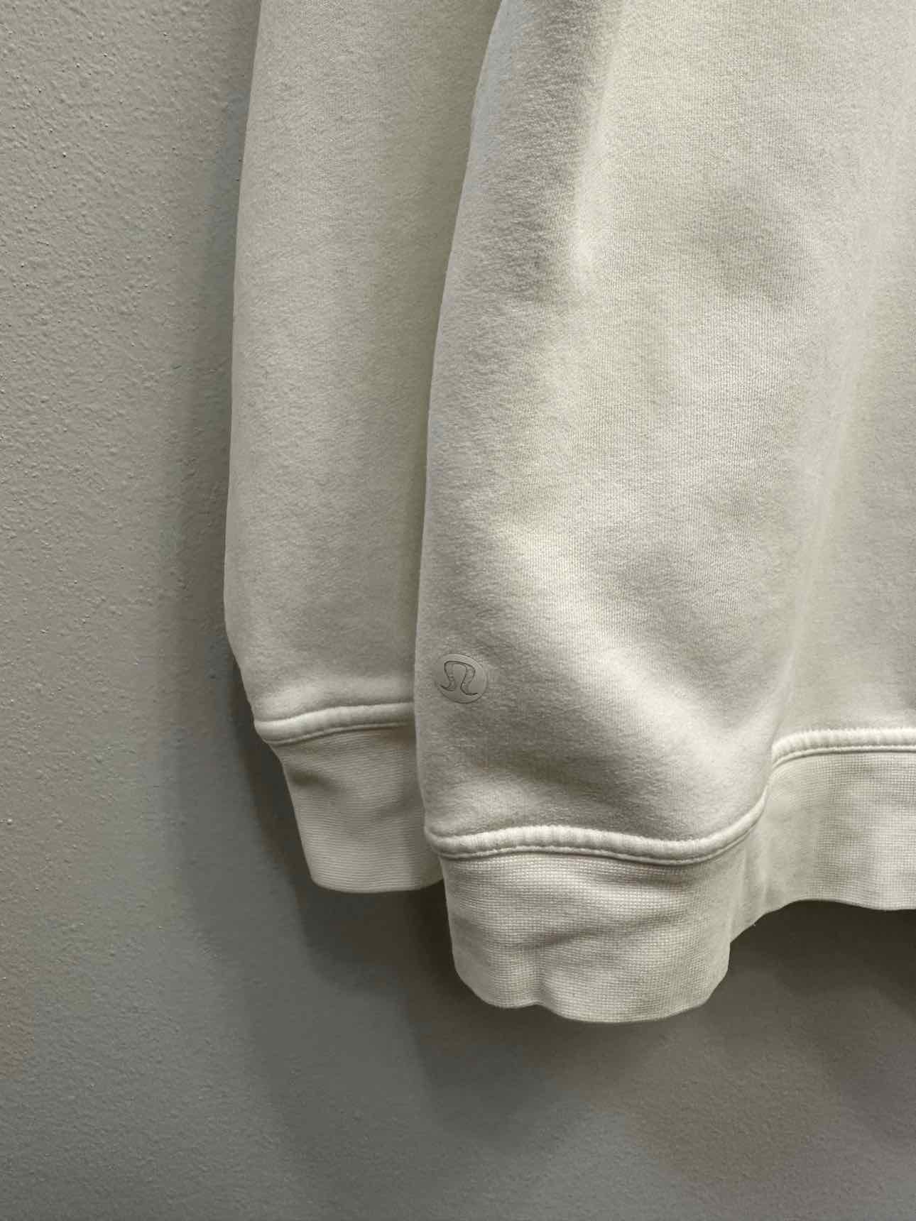 Lululemon Steady State Hoodie Pullover Long Sleeve Size 12 White Sweatshirt