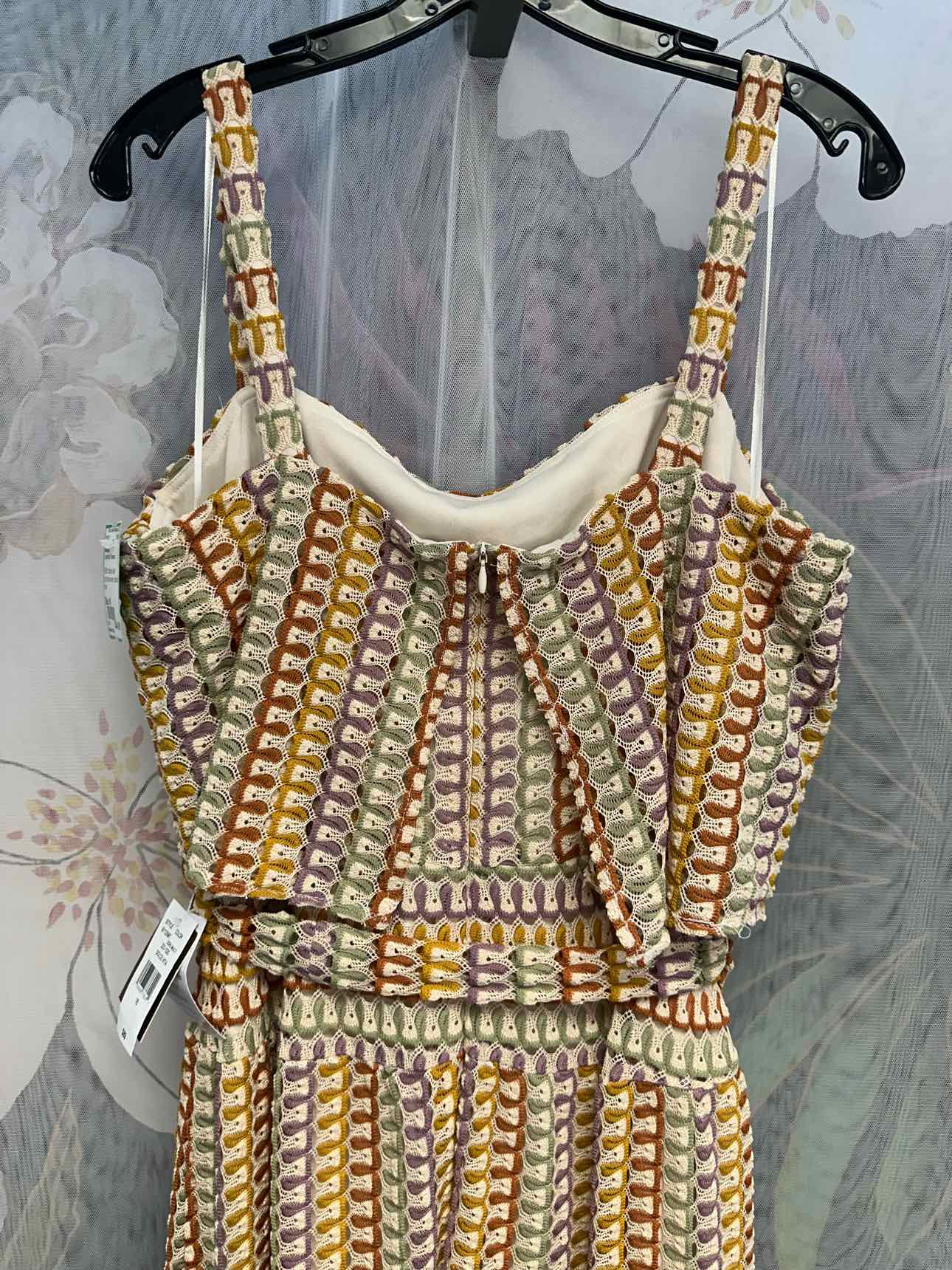 Melonie NEW NWT Dolce Vita Crochet Woven Belted Maxi Size 16 Tan Dress