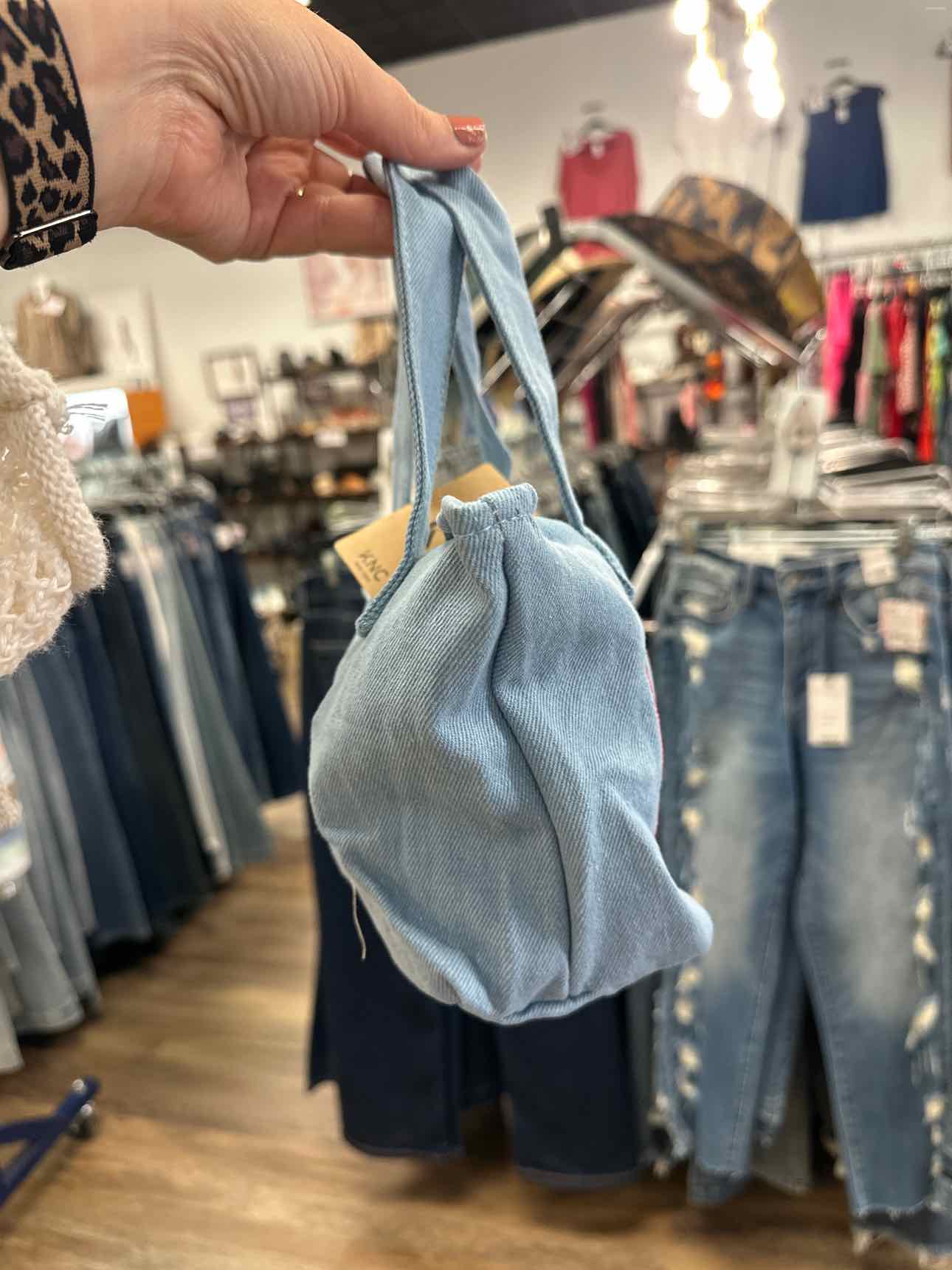 Patriotic USA Denim Mini Tote Bag Handbags