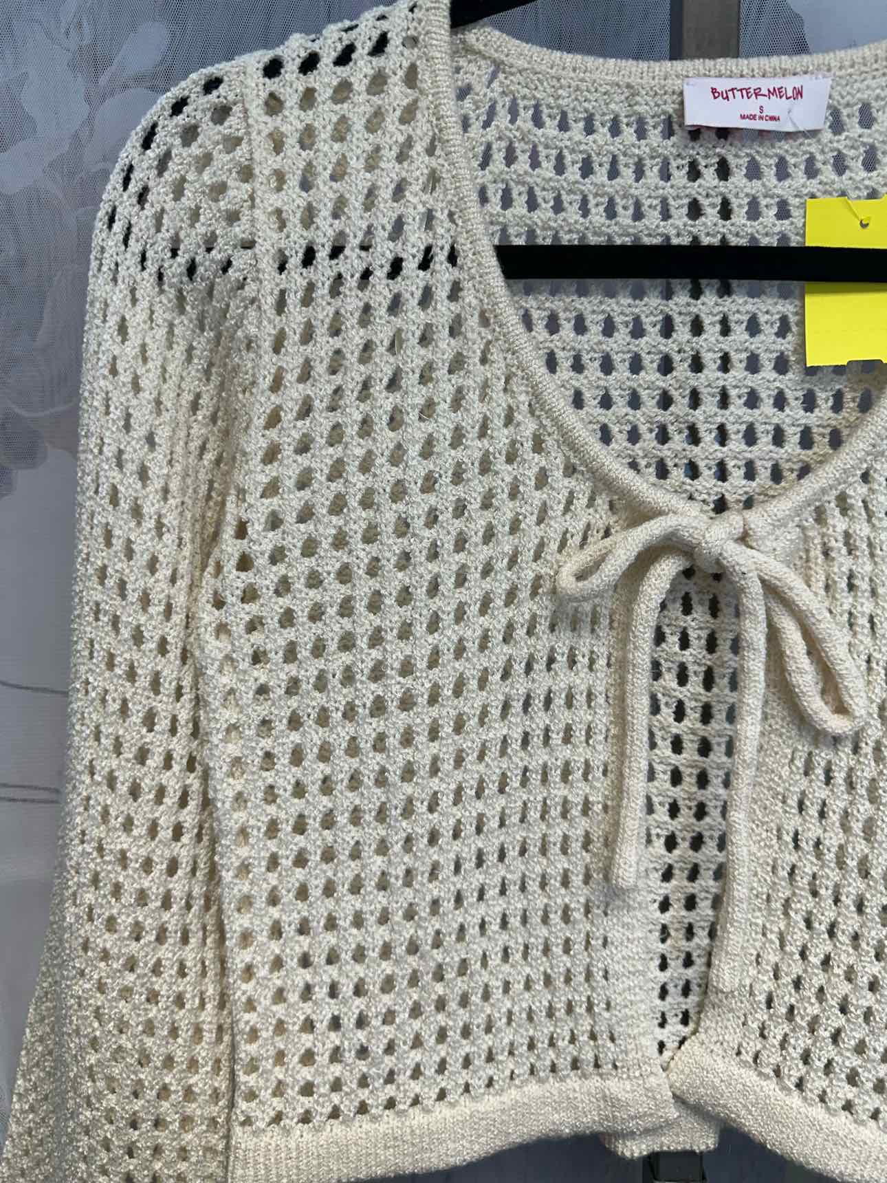 Butter Melon Size Small Cream Cardigan
