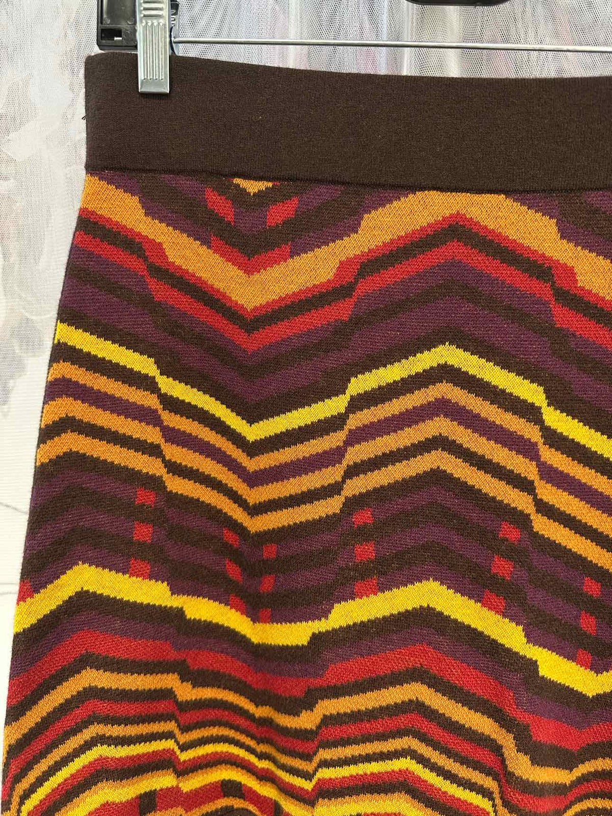 Title Nine NEW NWT Wool Blend Stretch Woven Size Small Brown/Purple Mini Skirt