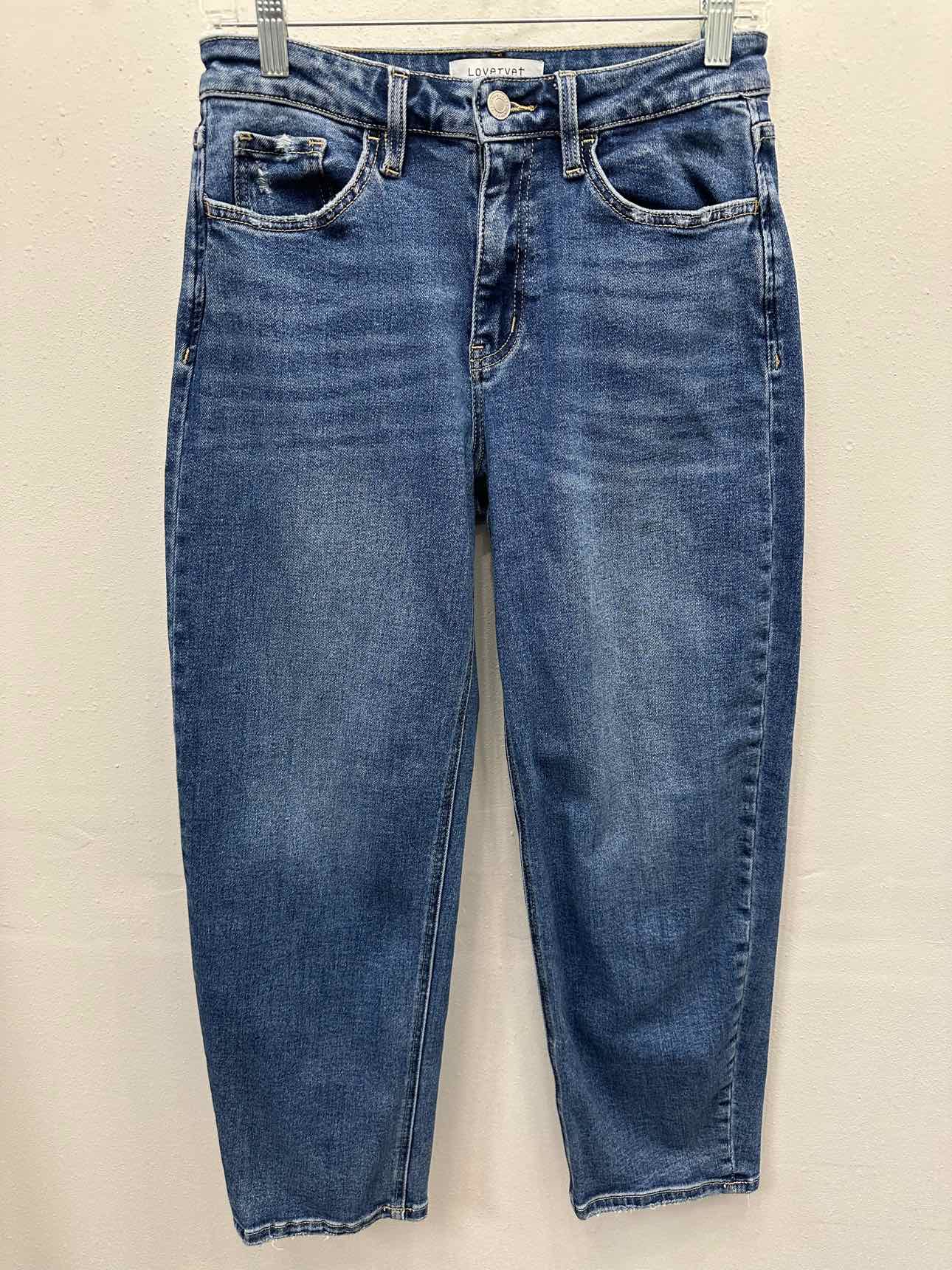 Lovervet Classic Straight Leg Distressed Medium Wash Size 5/27 Denim Jeans