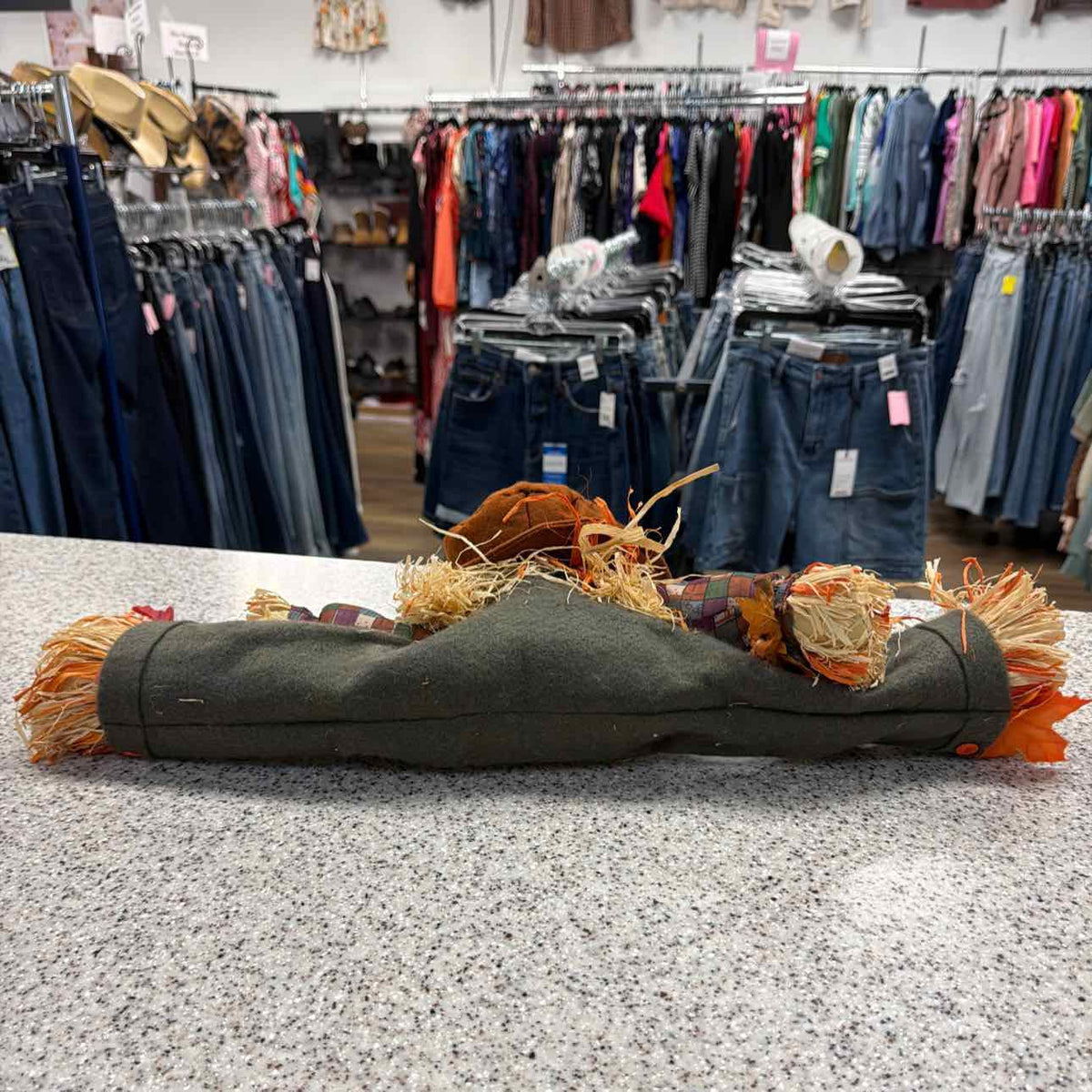 Autumn Harvest Scarecrow Shelf Sitter Fall Household