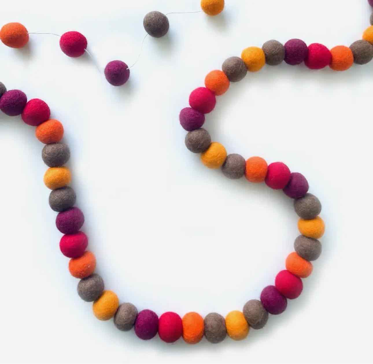 String of Eco Garland 100% Wool Home Decor Household