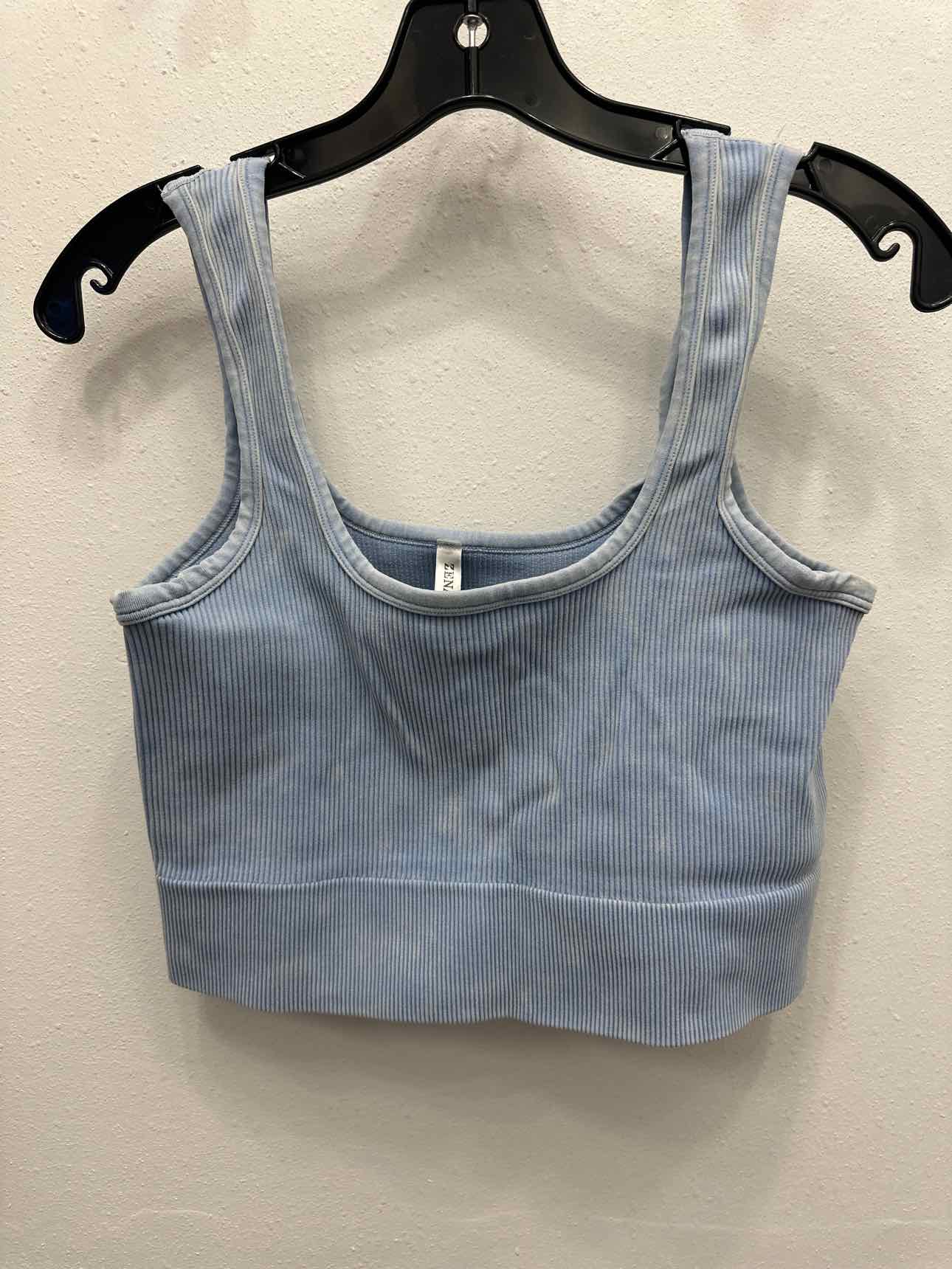 Zenana Size 1X/2X Light Blue Crop Top