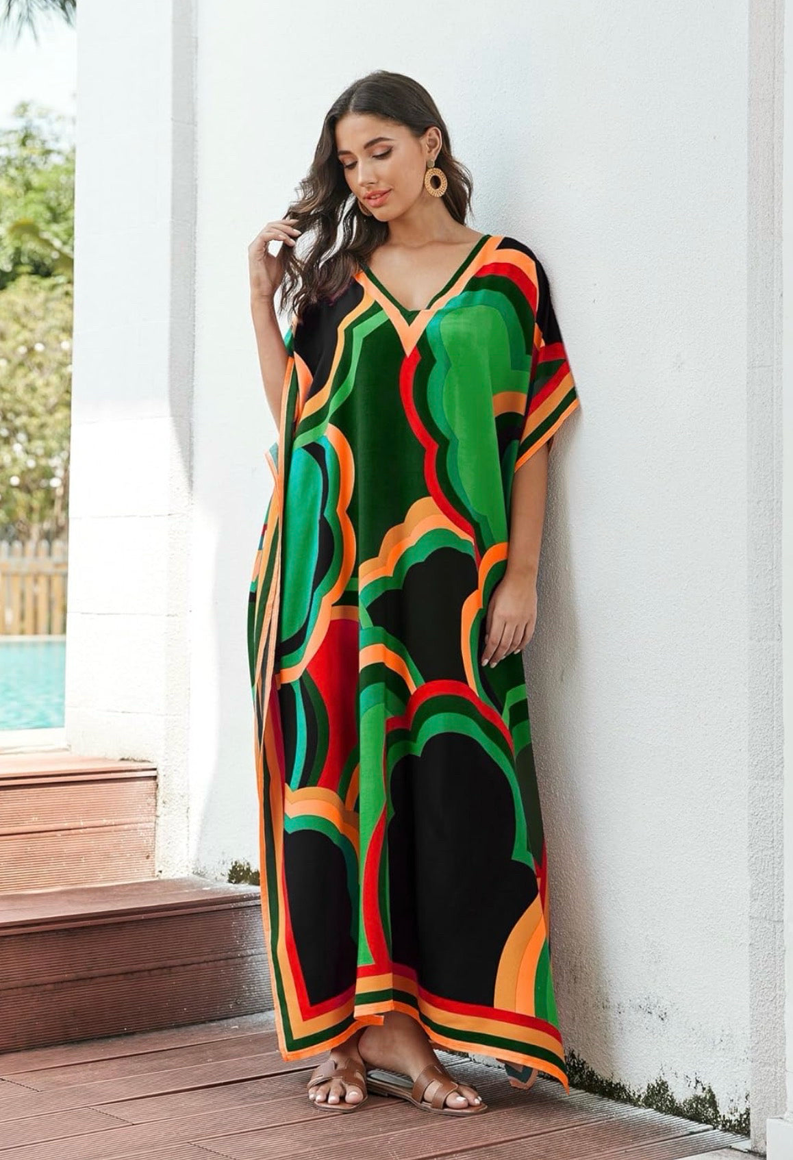 Bohemian Print MuuMuu MuMu Kaftan Dress