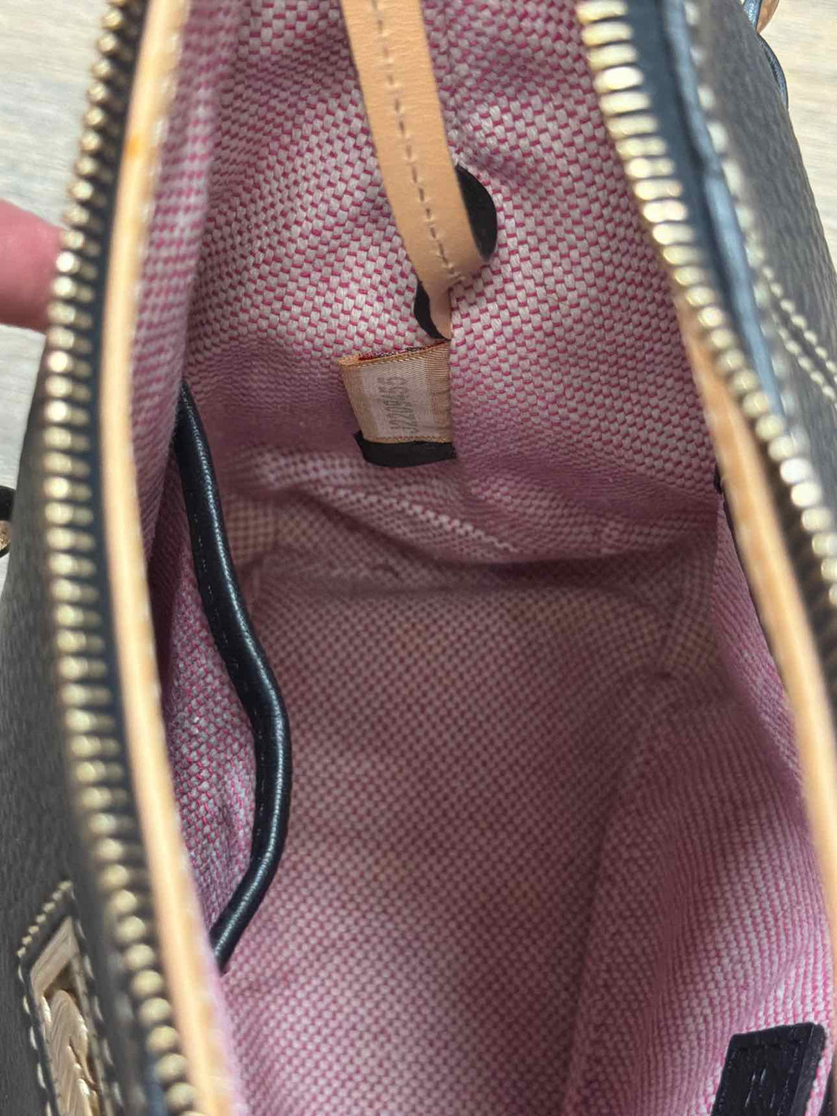 Dooney & Bourke Black Pebbled Leather Shoulder Bag