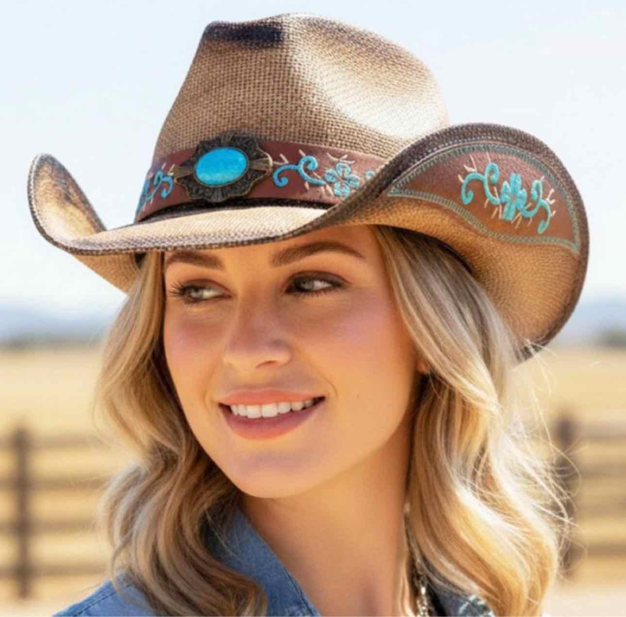 Snakeskin Print Cowboy Cowgirl Hat