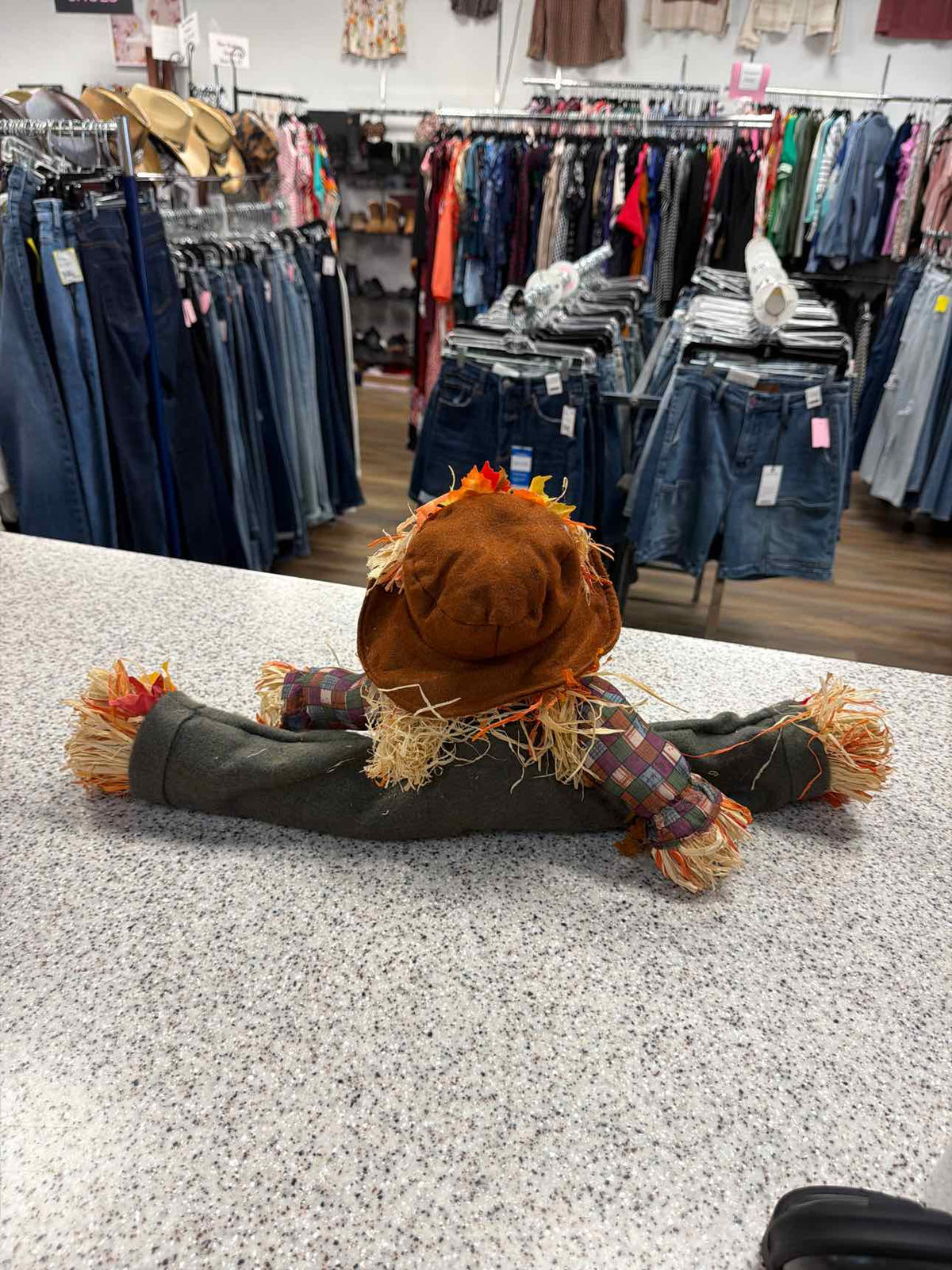 Autumn Harvest Scarecrow Shelf Sitter Fall Household