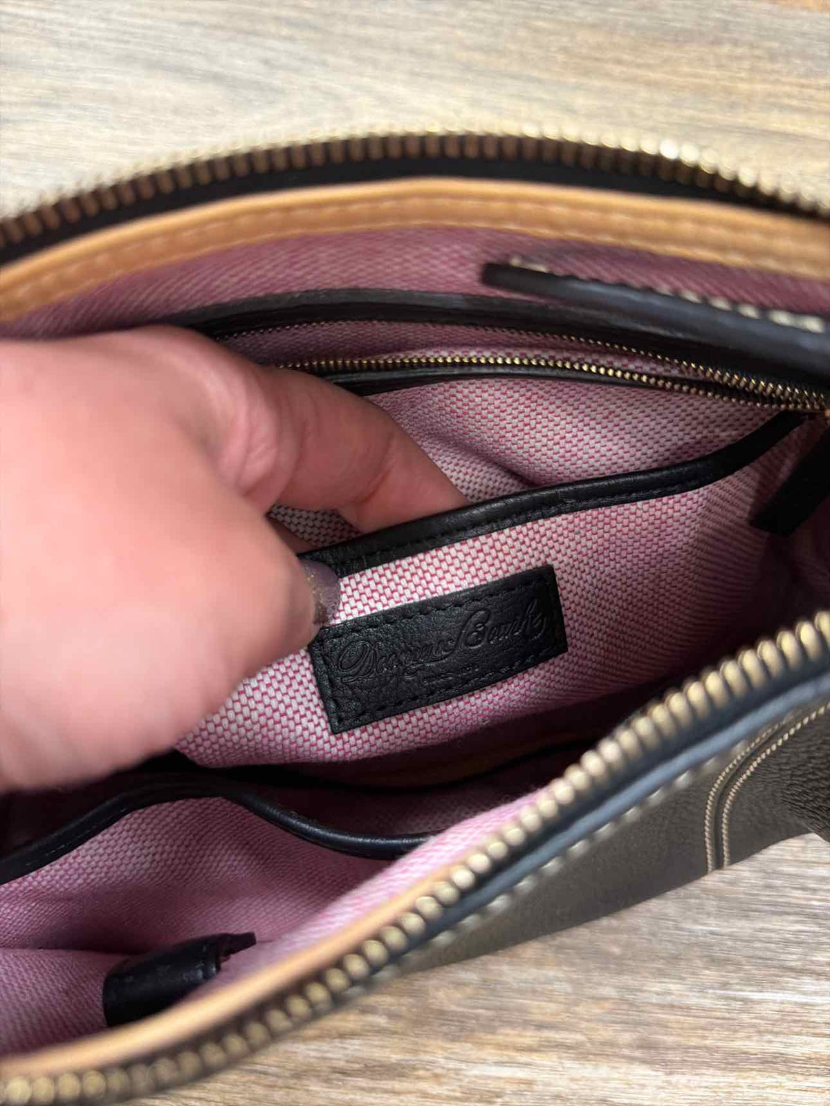 Dooney & Bourke Black Pebbled Leather Shoulder Bag