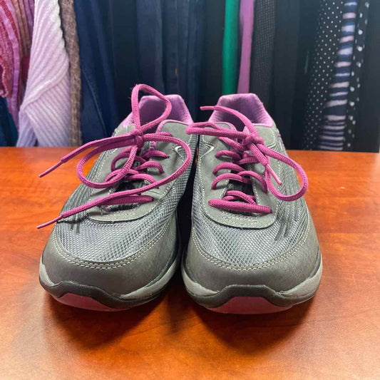 Dansko Shayla Gray and Purple Lace-Up Athletic Sneakers Size 39