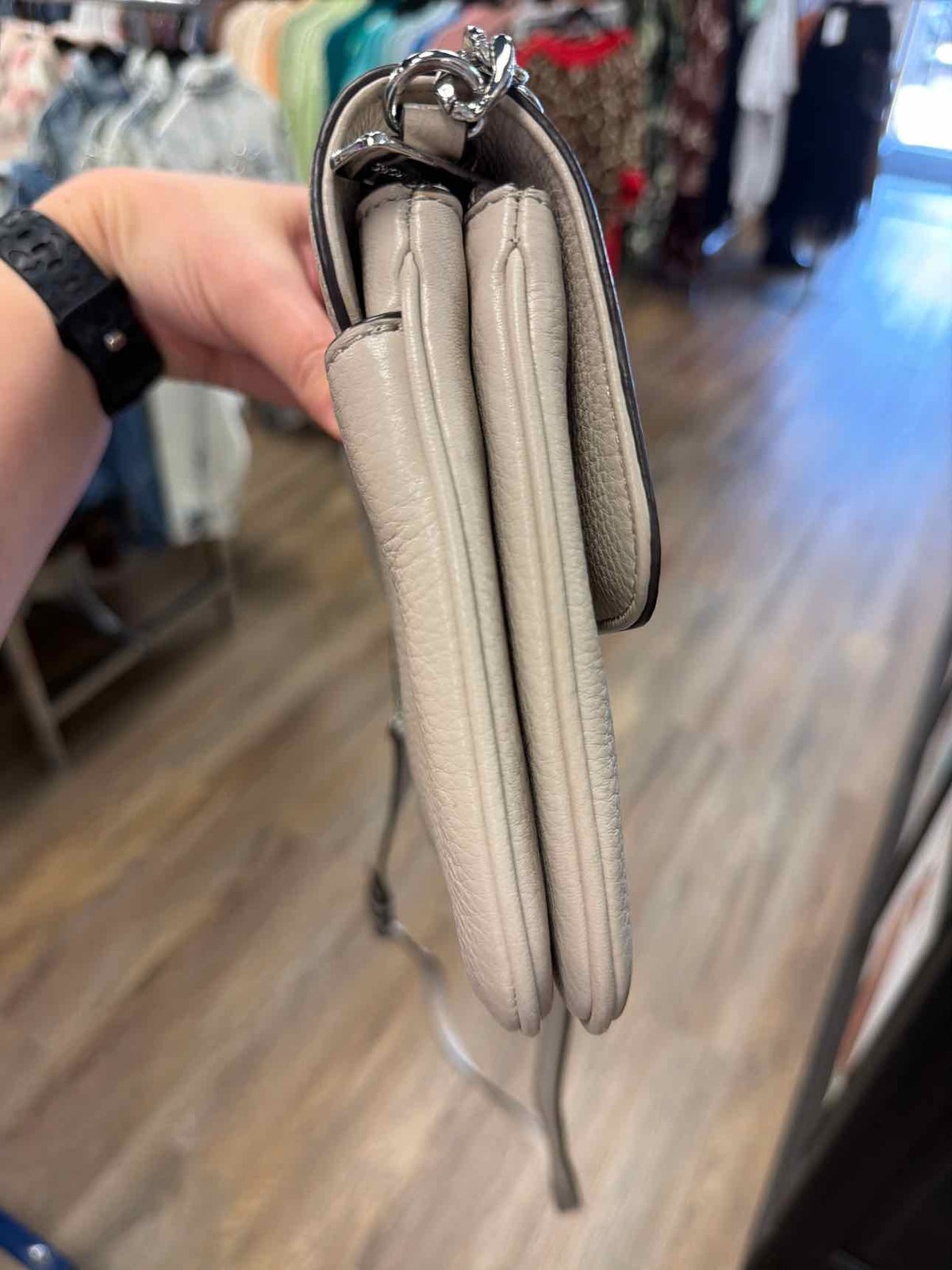 Michael Kors Geige Toned Pebbled Leather Crossbody Bag