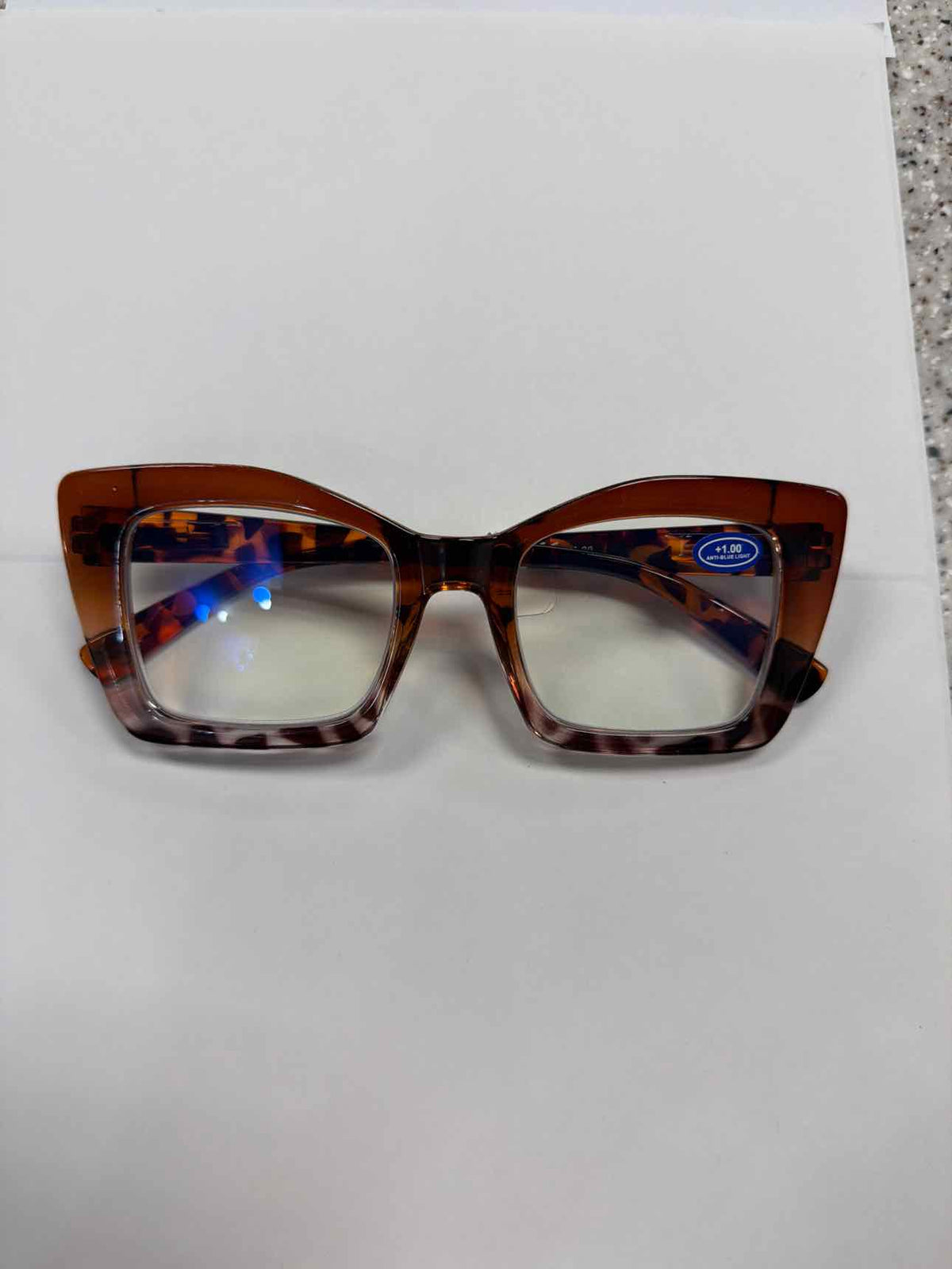 Oversized Tortoise Shell Cheater Readers Glasses