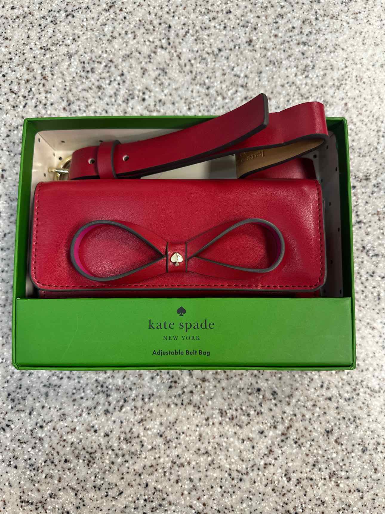 Kate Spade Size S/M NEW Adjustable Leather Belt Bag with Bow Detai