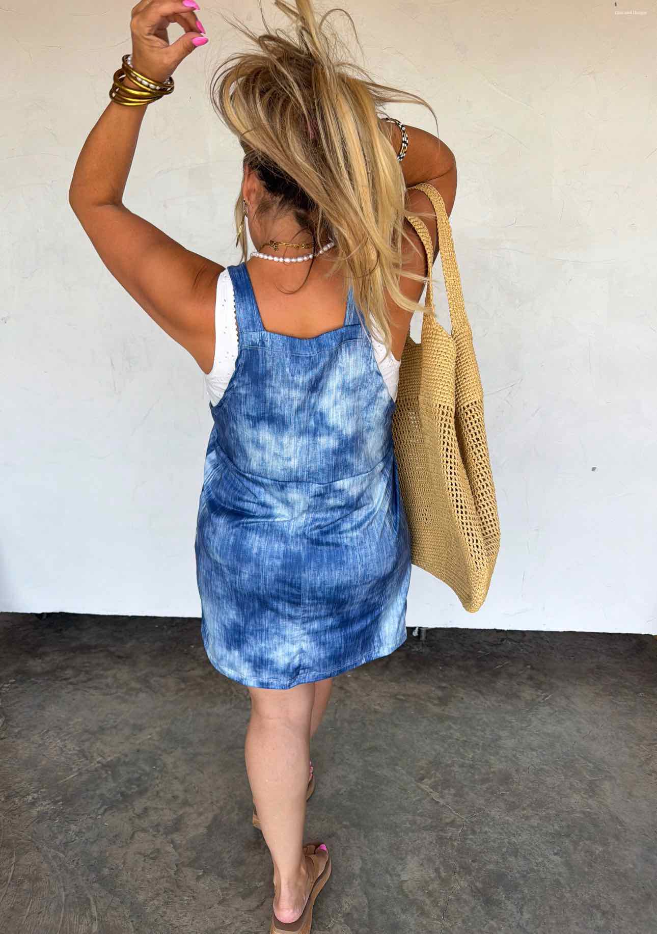 Blakeley Mock Denim Overall Skirt