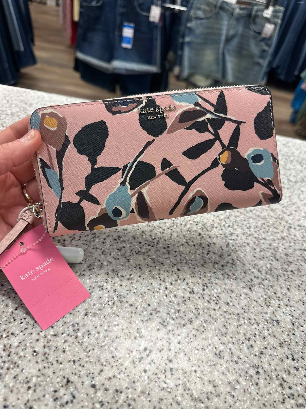Kate Spade Size Large Pink/Aqua Wallet