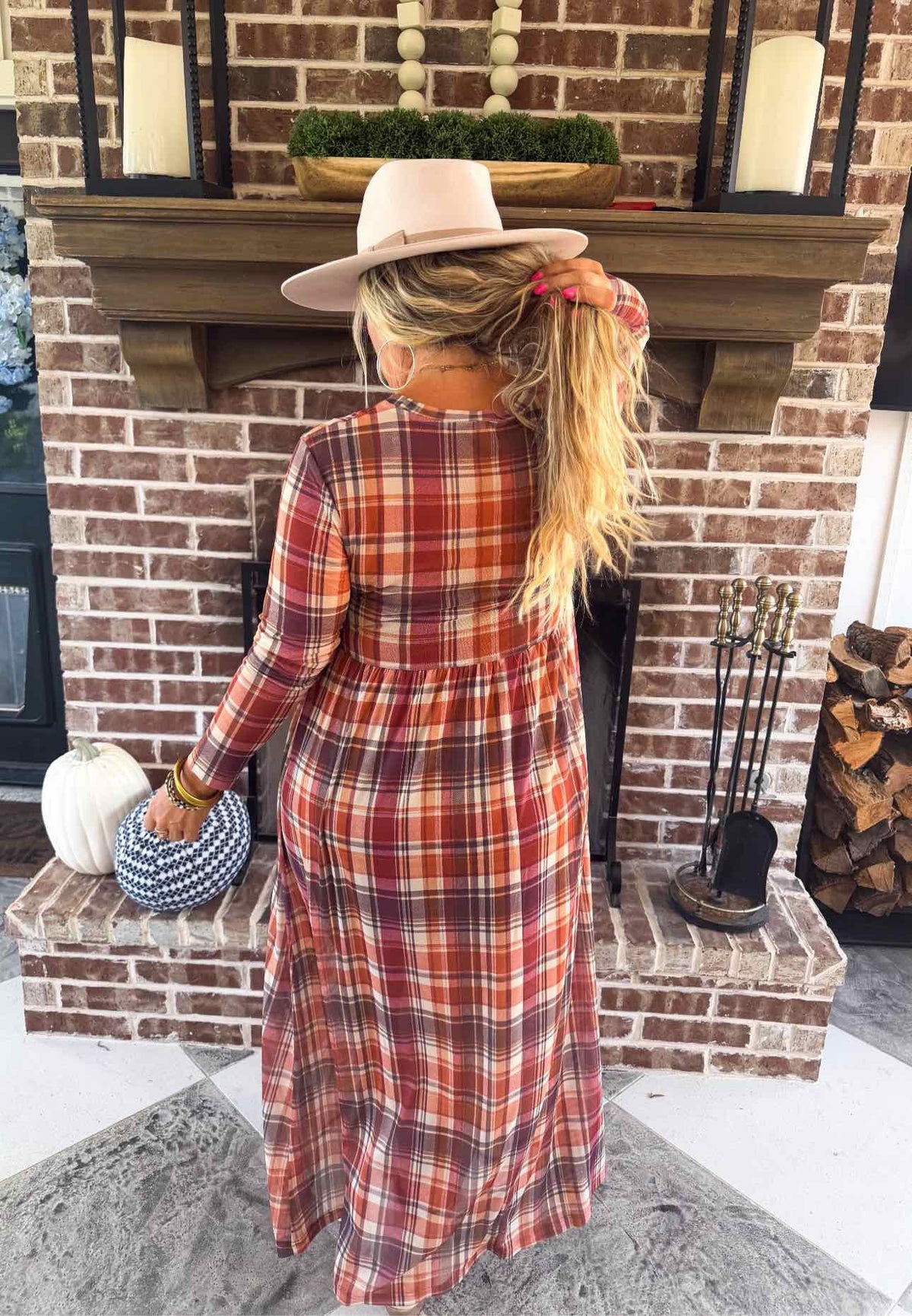 Countryside Print Mesh Dress Long Sleeve Maxi