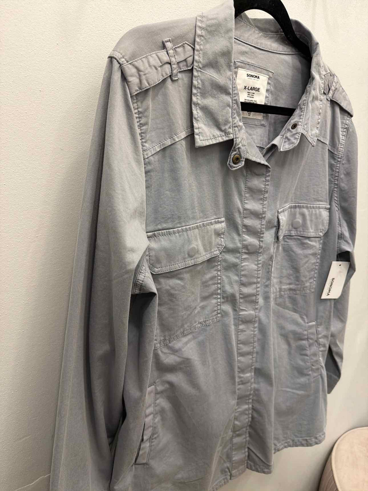 Sonoma Size XL Grey NEW Long Cargo Fall Jacket NWT