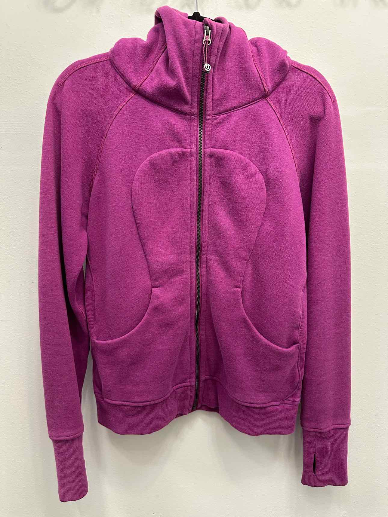 Lululemon Scuba Full Zip Up Hoodie Size 8 Fuchsia Sweatshirt