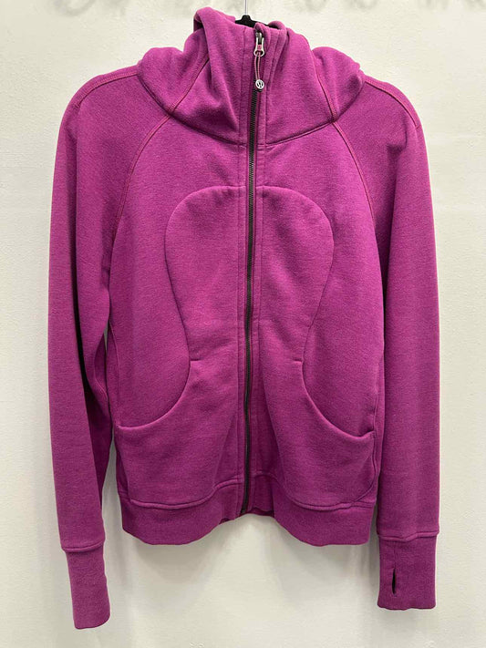 Lululemon Scuba Full Zip Up Hoodie Size 8 Fuchsia Sweatshirt