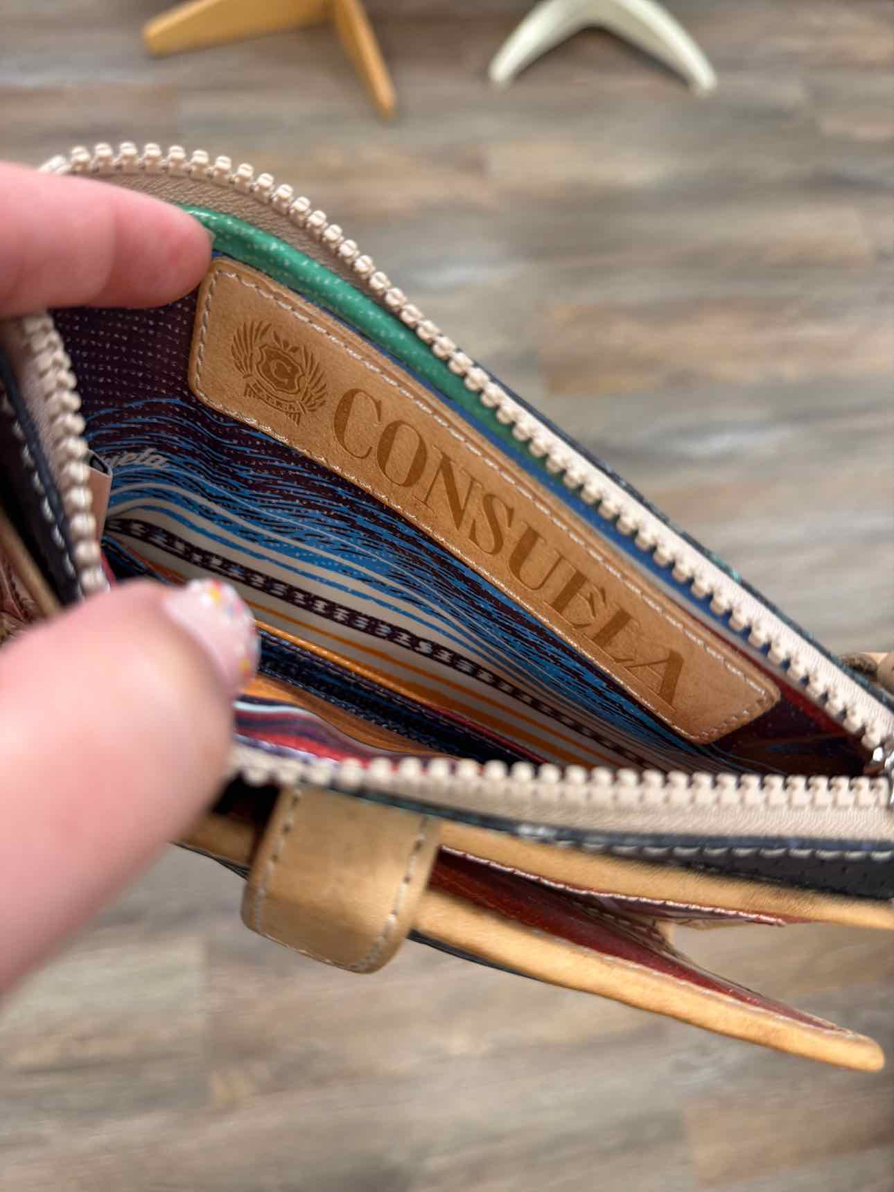 Consuela Rattler Slim Snake Embossed Long Black Wallet