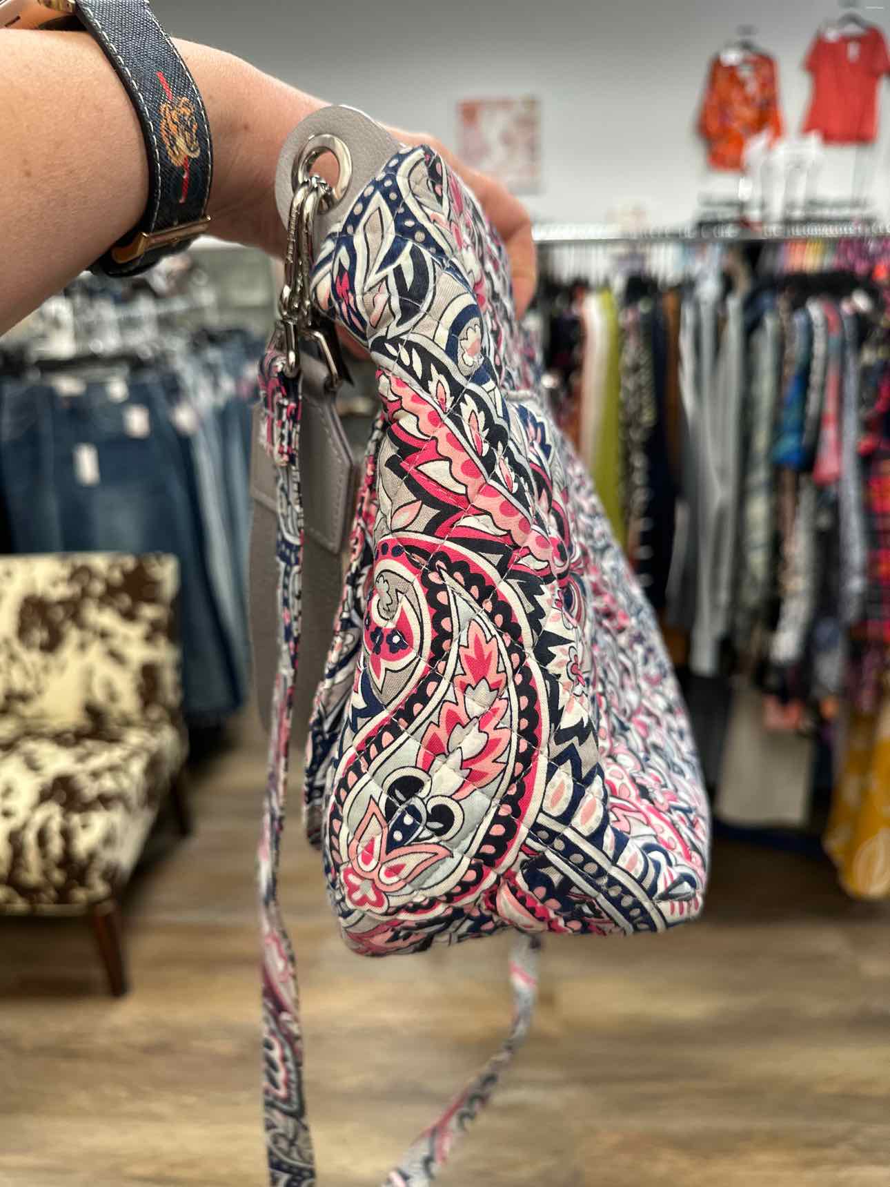 Vera Bradley On the Go Crossbody Gray and Pink Handbags